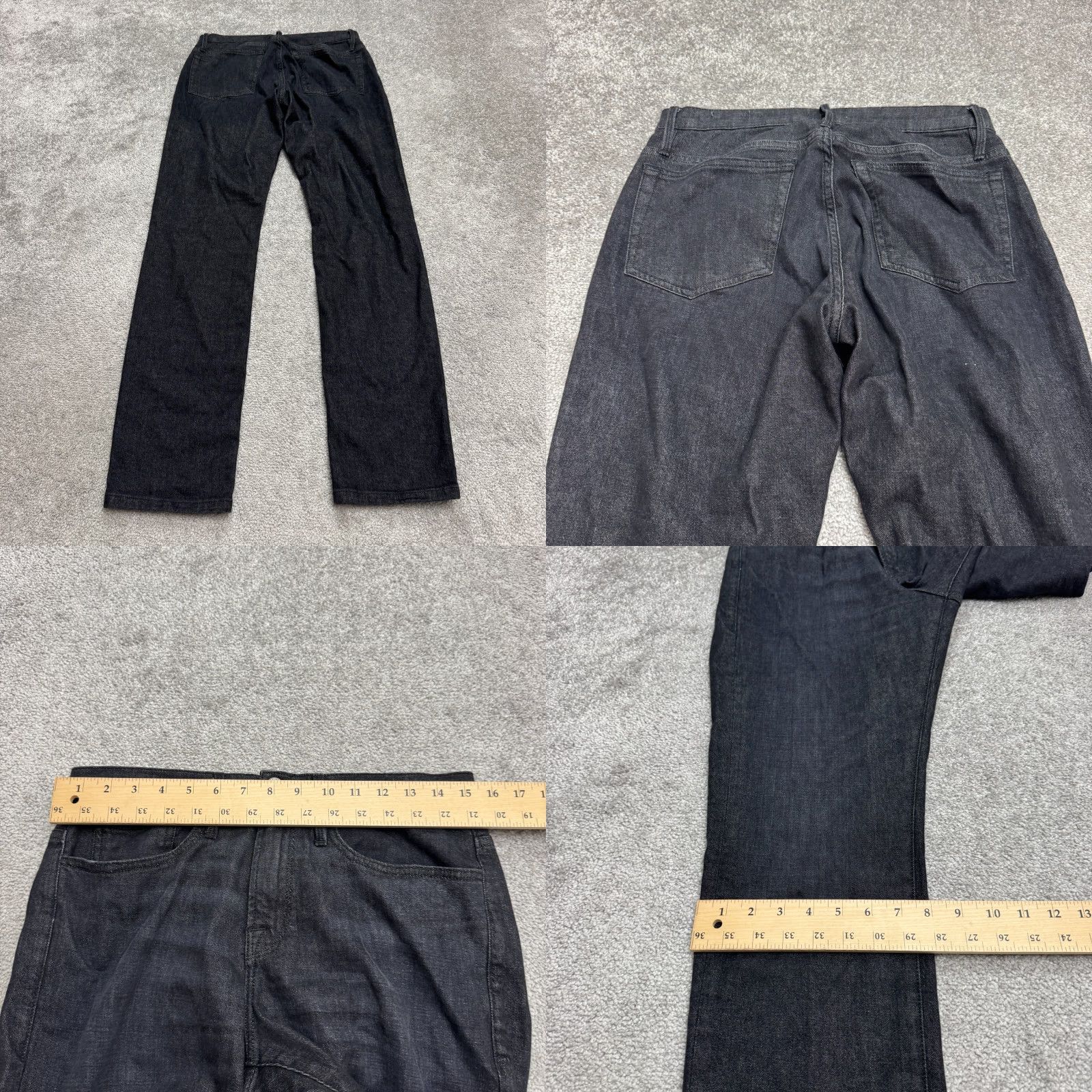 Frame Frame Jeans Mens 32x32 Black Organic Cotton L'Homme Slim Seven Springs Denim Size US 32 / EU 48 - 8 Thumbnail