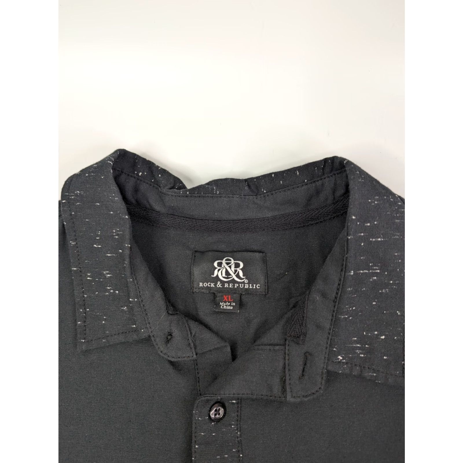 Vintage VINTAGE Rock & Republic Cotton Shirt Long Sleeve Black XL Men Button-Up Size US XL / EU 56 / 4 - 7 Thumbnail