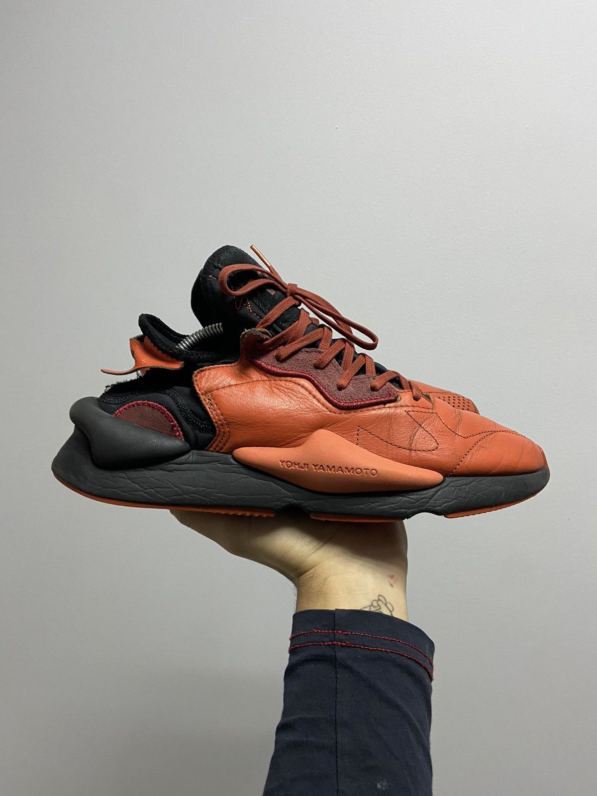 Yohji Yamamoto Yohji Yamamoto 🖤🧡 kaiwa Y 3 Vintage Sneakers Logo Size US 11 / EU 44 - 2 Thumbnail