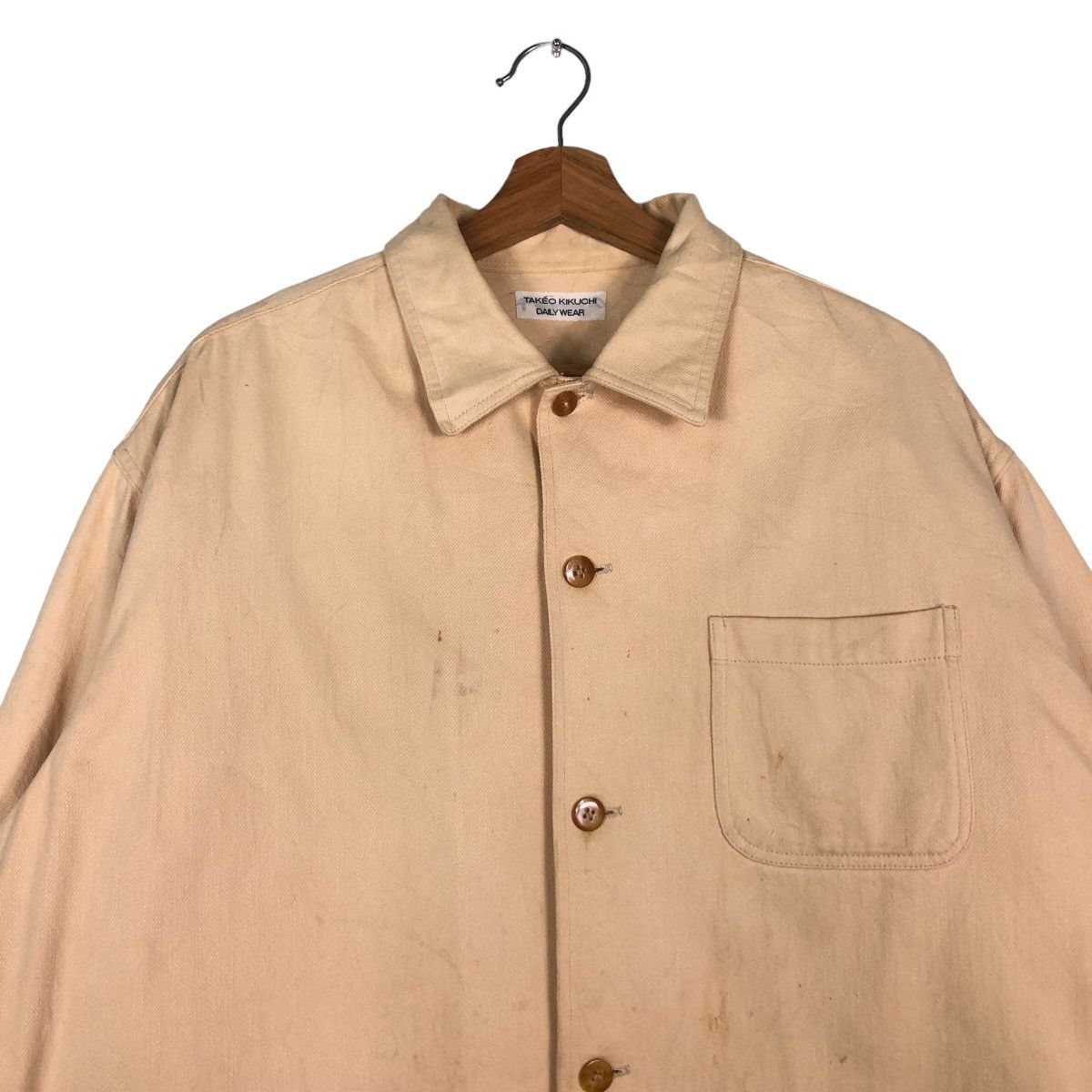 Japanese Brand 🔥Vintage Chore Jacket Work Takeo Kikuchi Duck Canvas Size US L / EU 52-54 / 3 - 3 Thumbnail