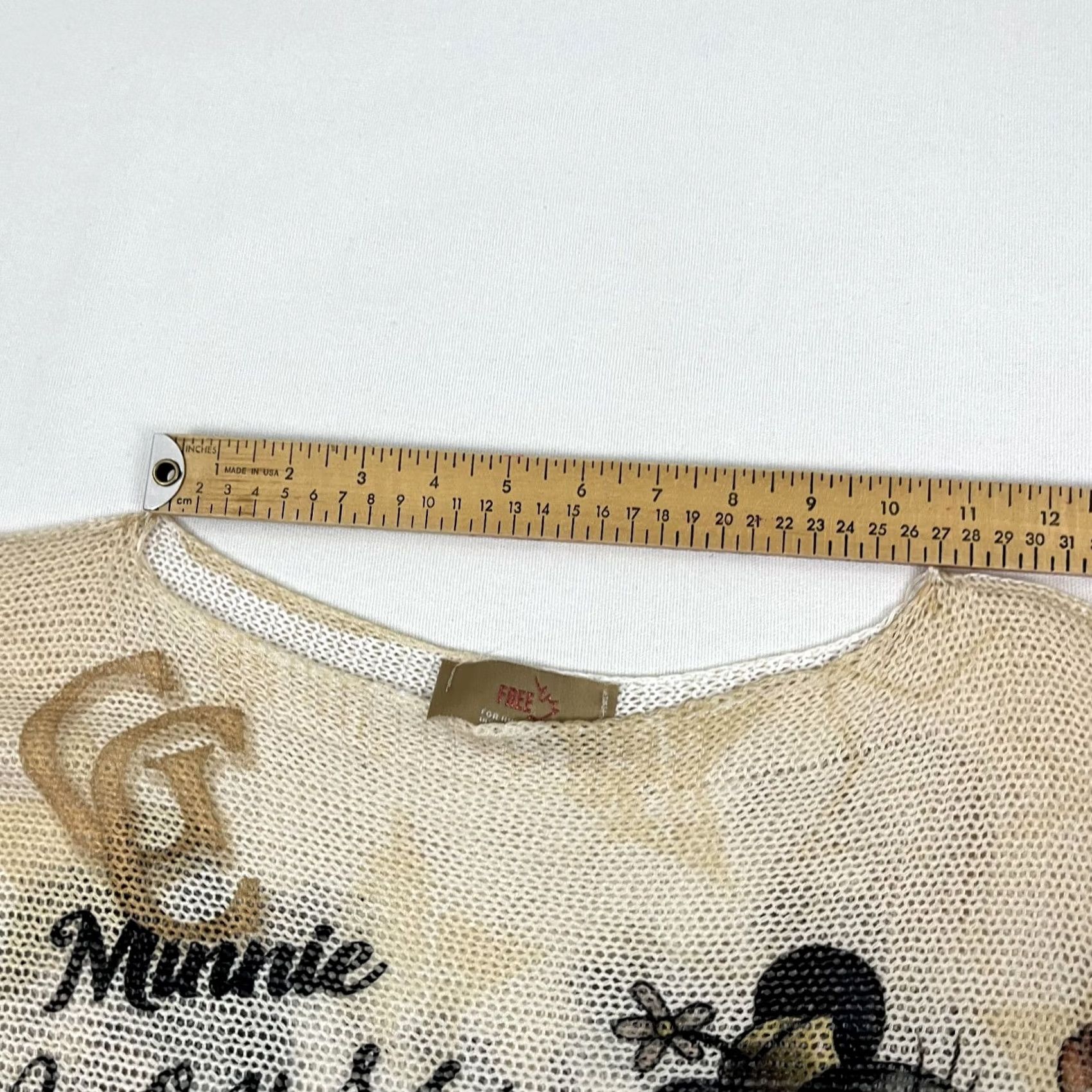 Disney VINTAGE Free For Humanity Blouse Women OS Minnie Mouse Disney Open Knit Pullover Novelty Size ONE SIZE - 7 Thumbnail