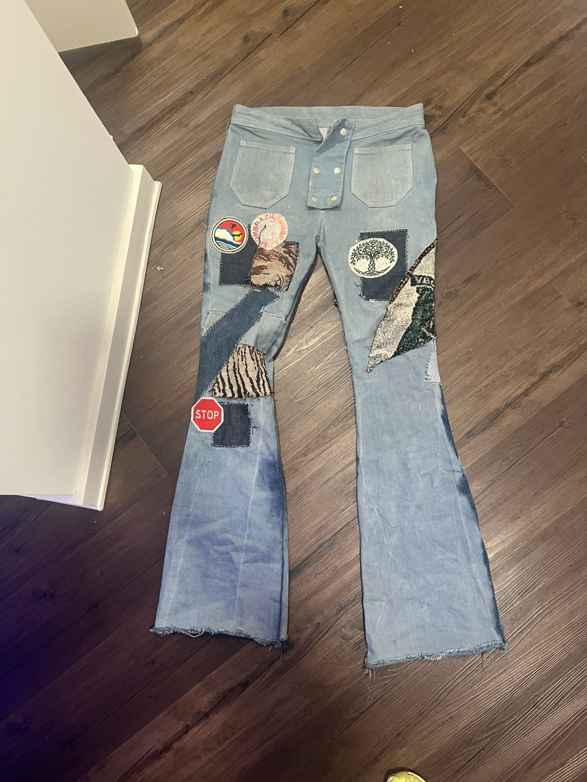 Other From Brazil Patched Flared Jeans Size US 30 / EU 46 - 1 Thumbnail