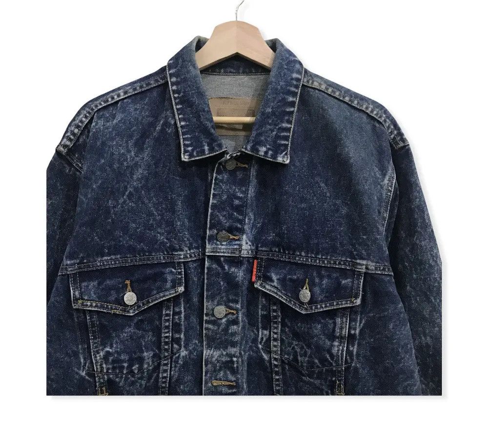 Japanese Brand Japanese Brand Classic Big Lizard Acid Wash Trucker Jacket Size US XL / EU 56 / 4 - 2 Thumbnail
