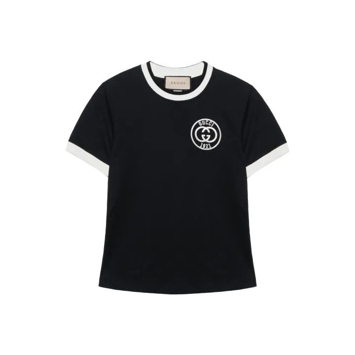 Gucci Gucci FW23 Logo Embroidered Black T-Shirt Size XS / US 0-2 / IT 36-38 - 1 Thumbnail