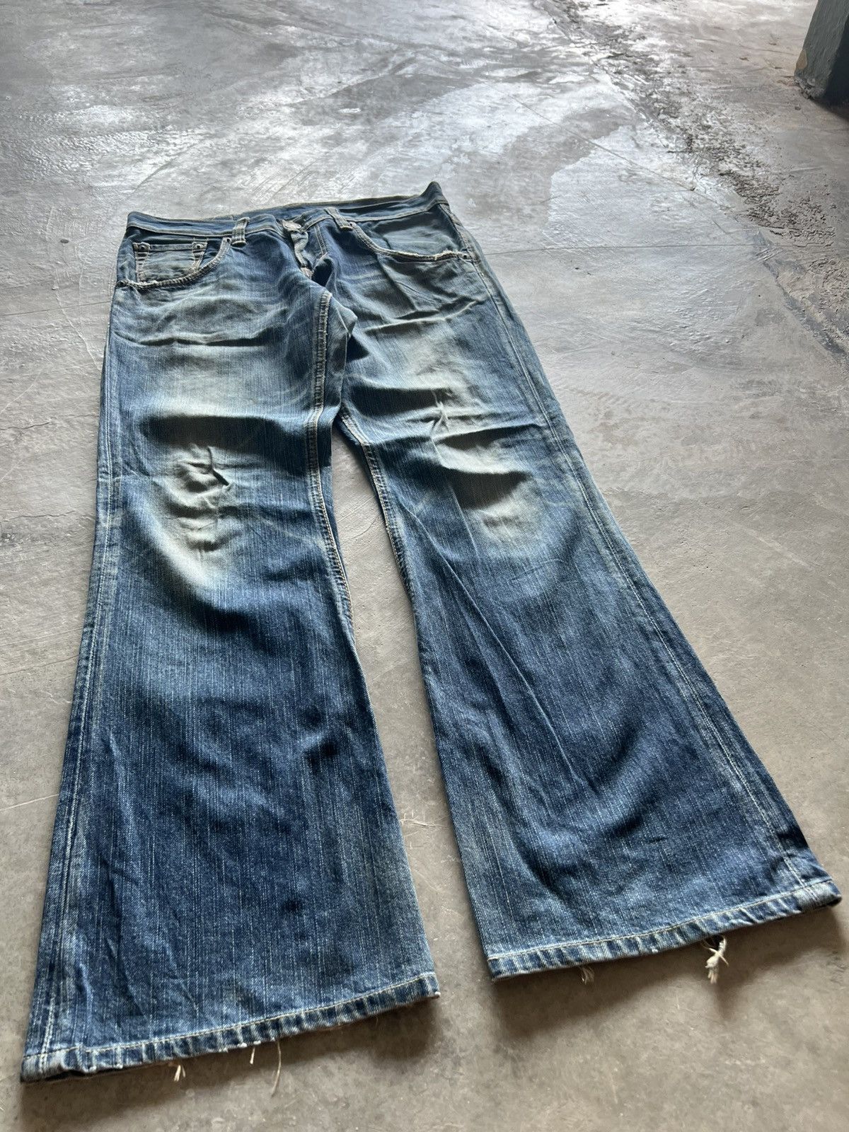 20471120 × Edwin × Japanese Brand flare edwin blue trip 503 dope faded washed punk grunge Size US 33 - 12 Thumbnail