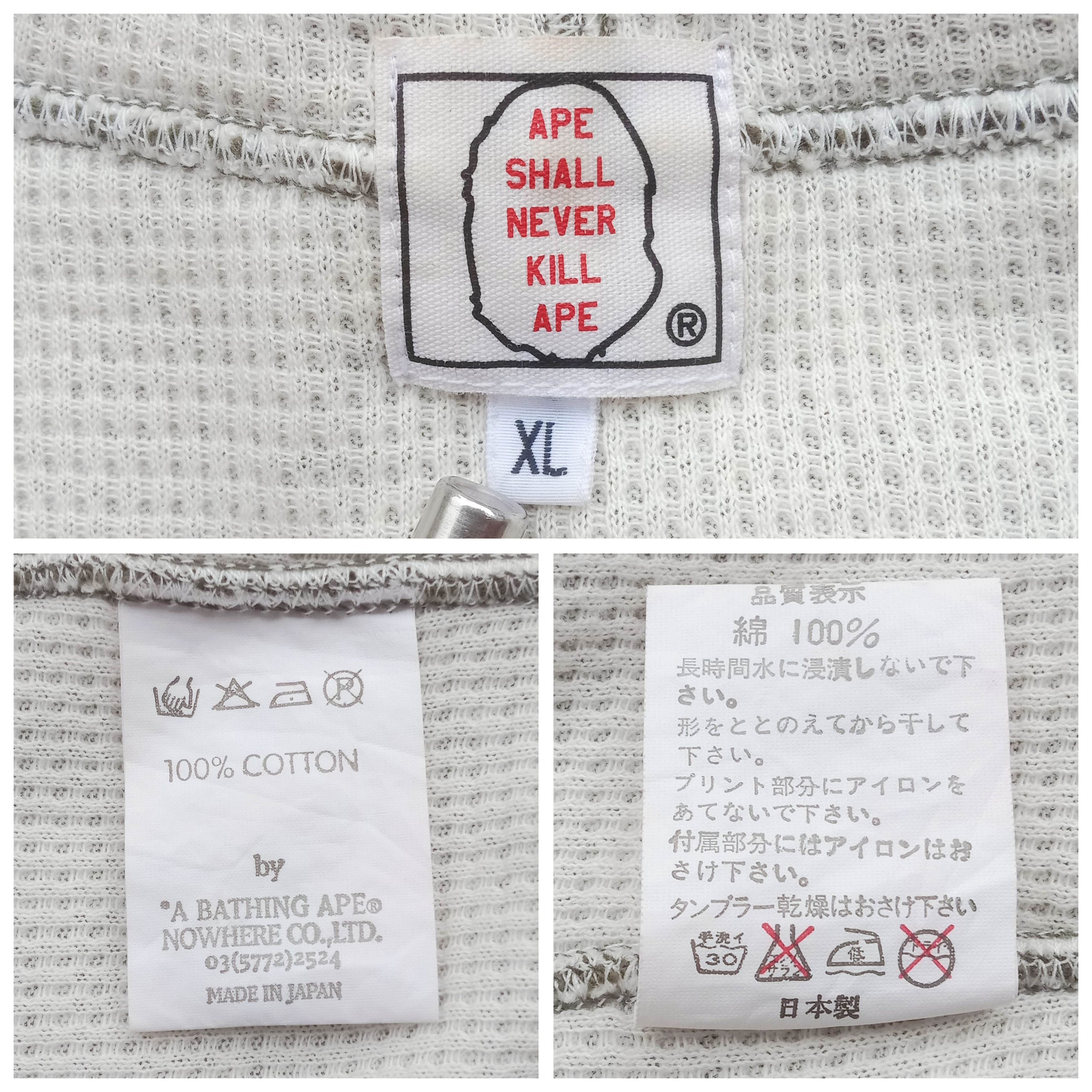 Bape Bape Sta Thermal Pullover Hoodie (2003) Size US XL / EU 56 / 4 - 6 Thumbnail