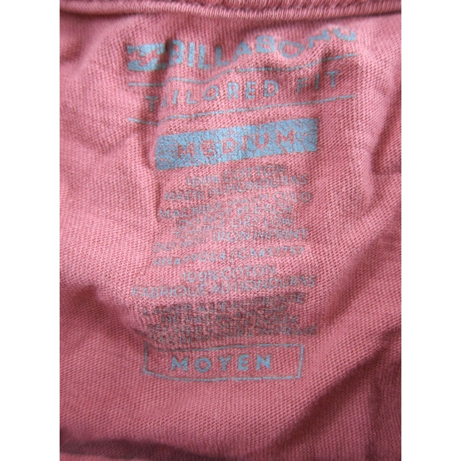 Billabong Billabong T-Shirt Men M Pink Logo Striped Cotton Blend Short Sleeve Crew Neck Classic Surf Size US M / EU 48-50 / 2 - 6 Thumbnail