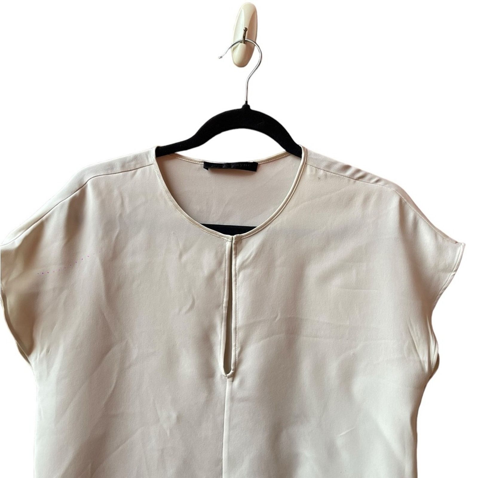 Other Jenni Kanye blouse White 100% Silk Sleeveless Top, Women XS Size XS / US 0-2 / IT 36-38 - 2 Thumbnail