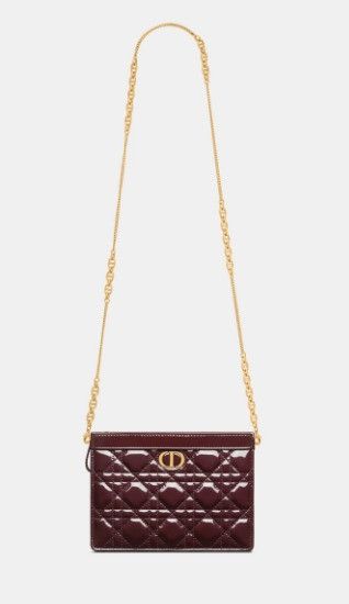 Dior o1w1db11024 Size: OS / Caro Zipped Pouch in Amaranth Size ONE SIZE - 4 Thumbnail