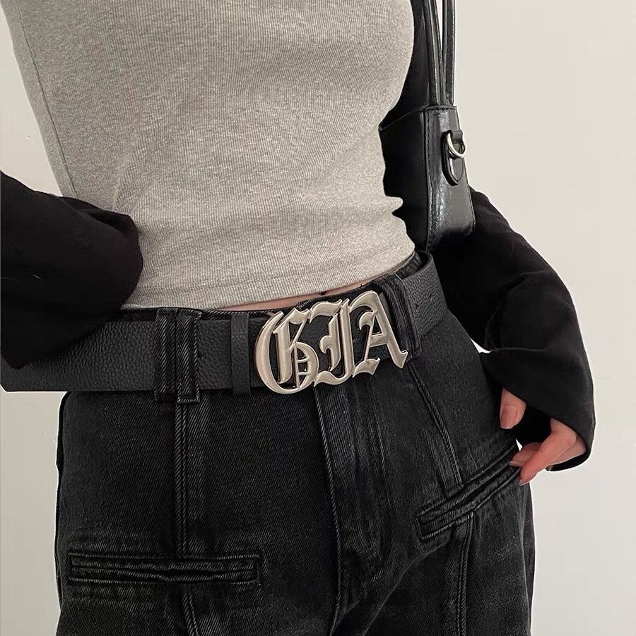 Designer Modern Vintage Belt Riveted Belts Menswear Accessories Size ONE SIZE - 5 Thumbnail