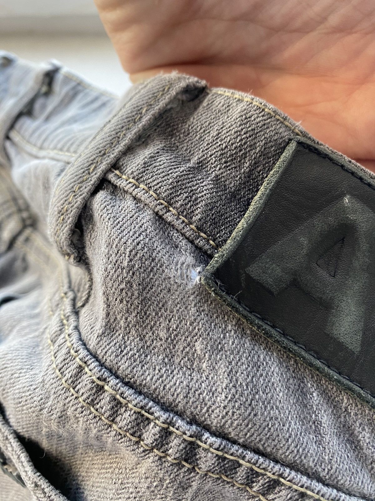 Giorgio Armani × Vintage 90s Armani Jeans Denim Grey Baggy Mens Pants 36US Size US 36 / EU 52 - 9 Thumbnail