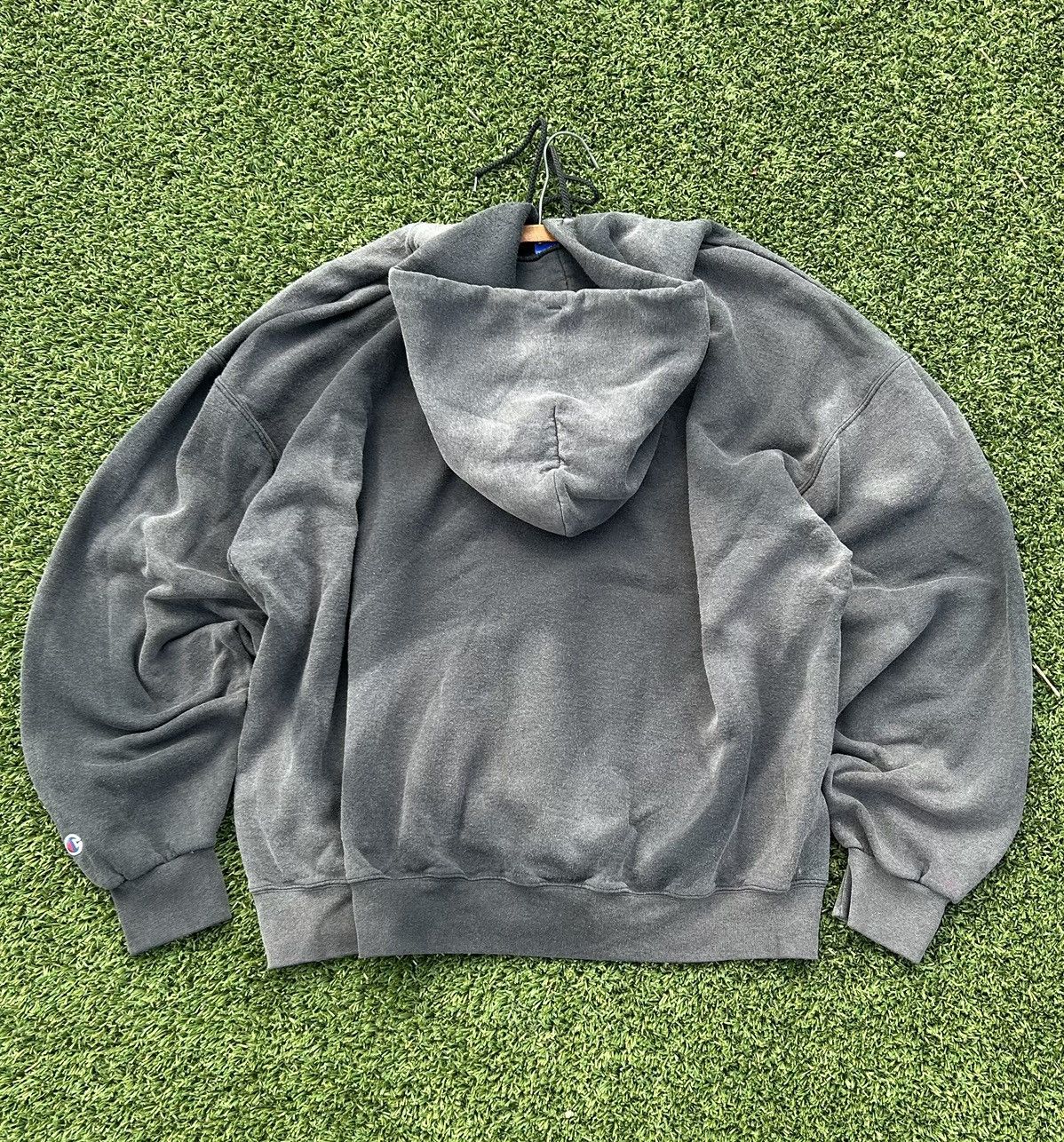 Champion Vintage 90s Distressed THRASHED Miami Grunge Hoodie Size US XL / EU 56 / 4 - 2 Thumbnail