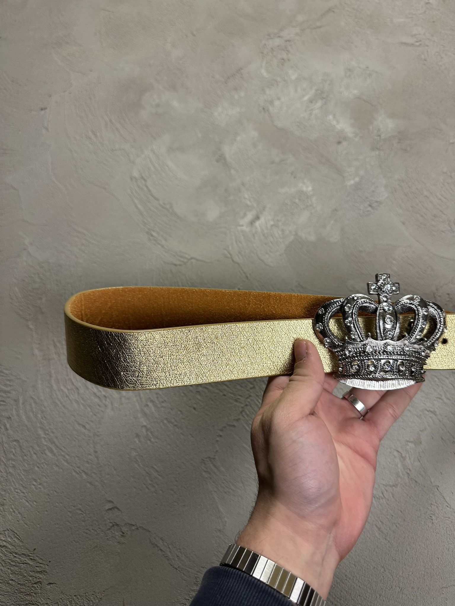Other Vintage Y2k Crown Buckle Belt 2000s Size ONE SIZE - 2 Thumbnail