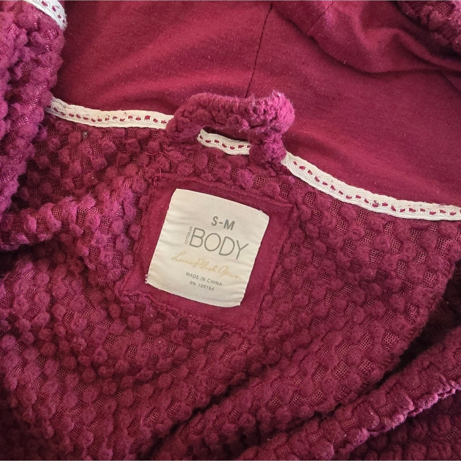 Other Dark Pink | COTTON ON BODY | Luxe Plush Robe Size ONE SIZE - 3 Thumbnail