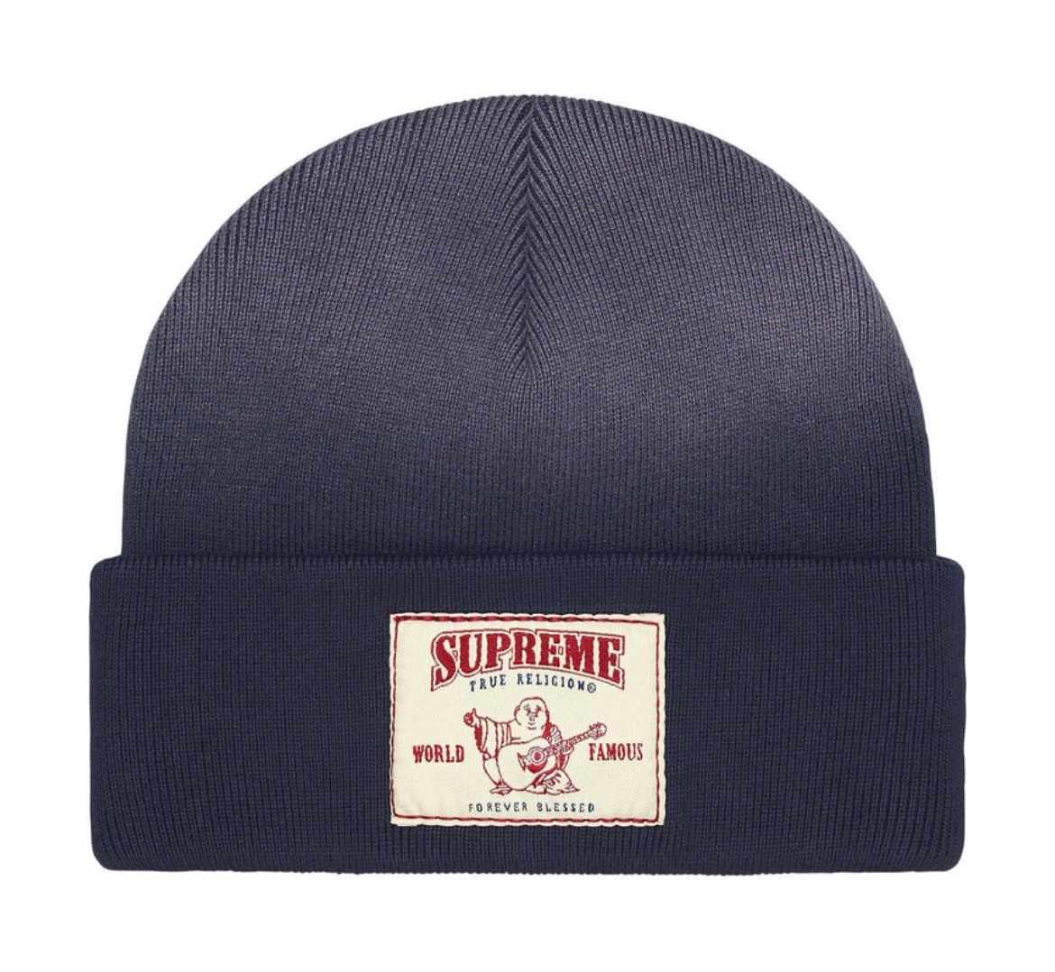 Supreme × True Religion Supreme True Religion Beanie Navy FW25 Size ONE SIZE - 2 Thumbnail