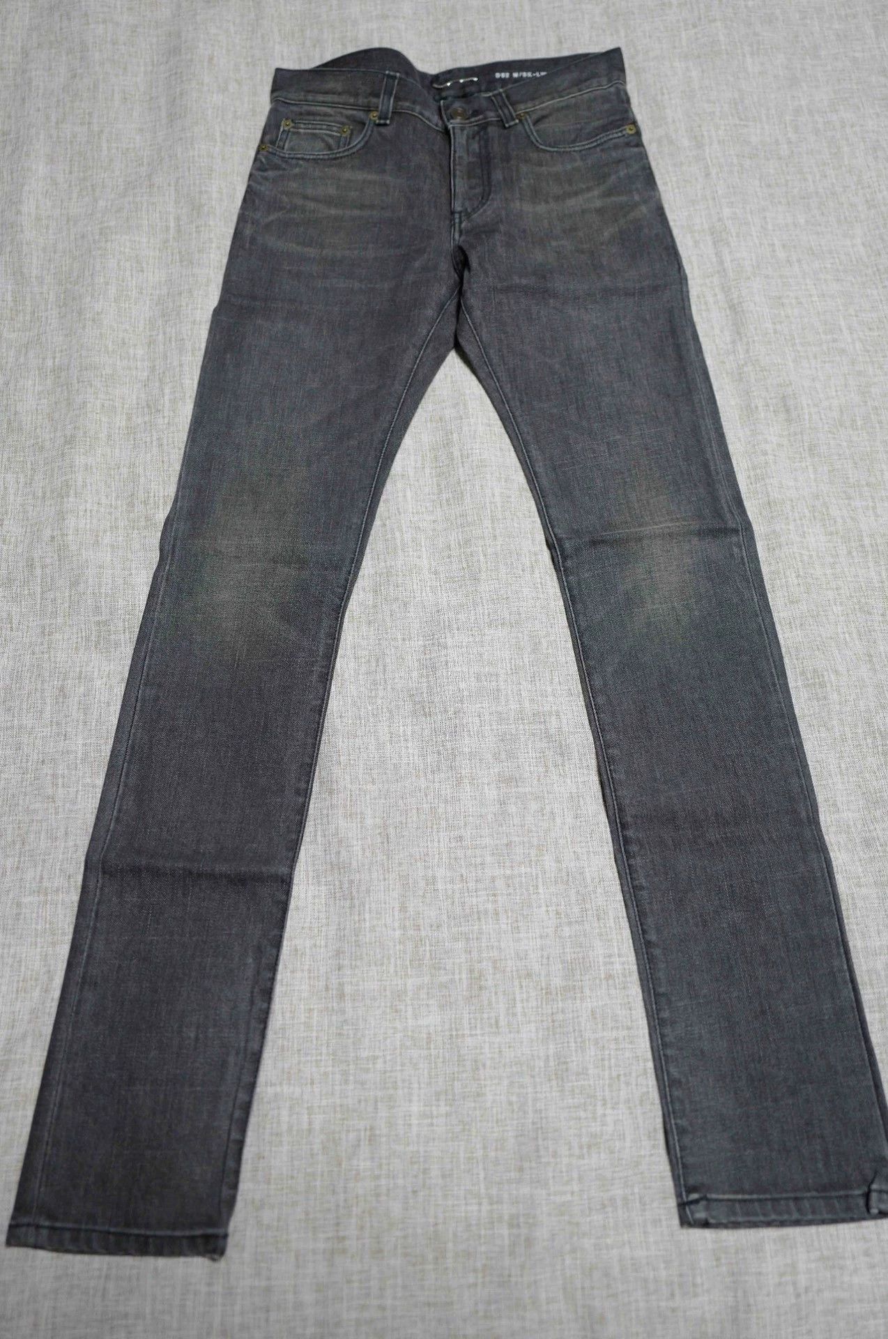 Saint Laurent Paris SLP 13AW Gray D02 Washed Distressed Jeans 29 Size US 29 - 1 Thumbnail