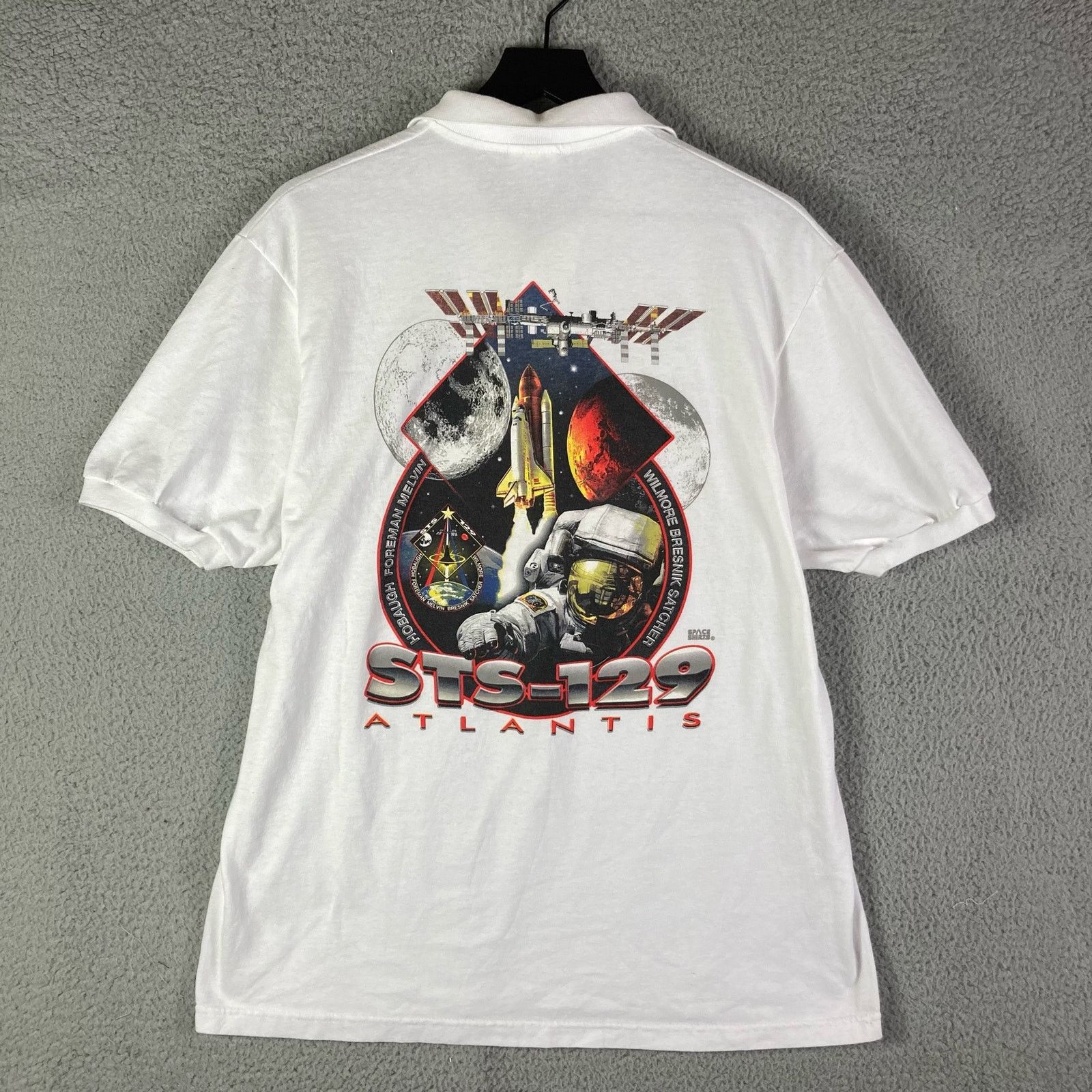 Hanes NASA STS-129 Atlantis Space Shuttle Shirt Mens Size Large Size US L / EU 52-54 / 3 - 3 Thumbnail