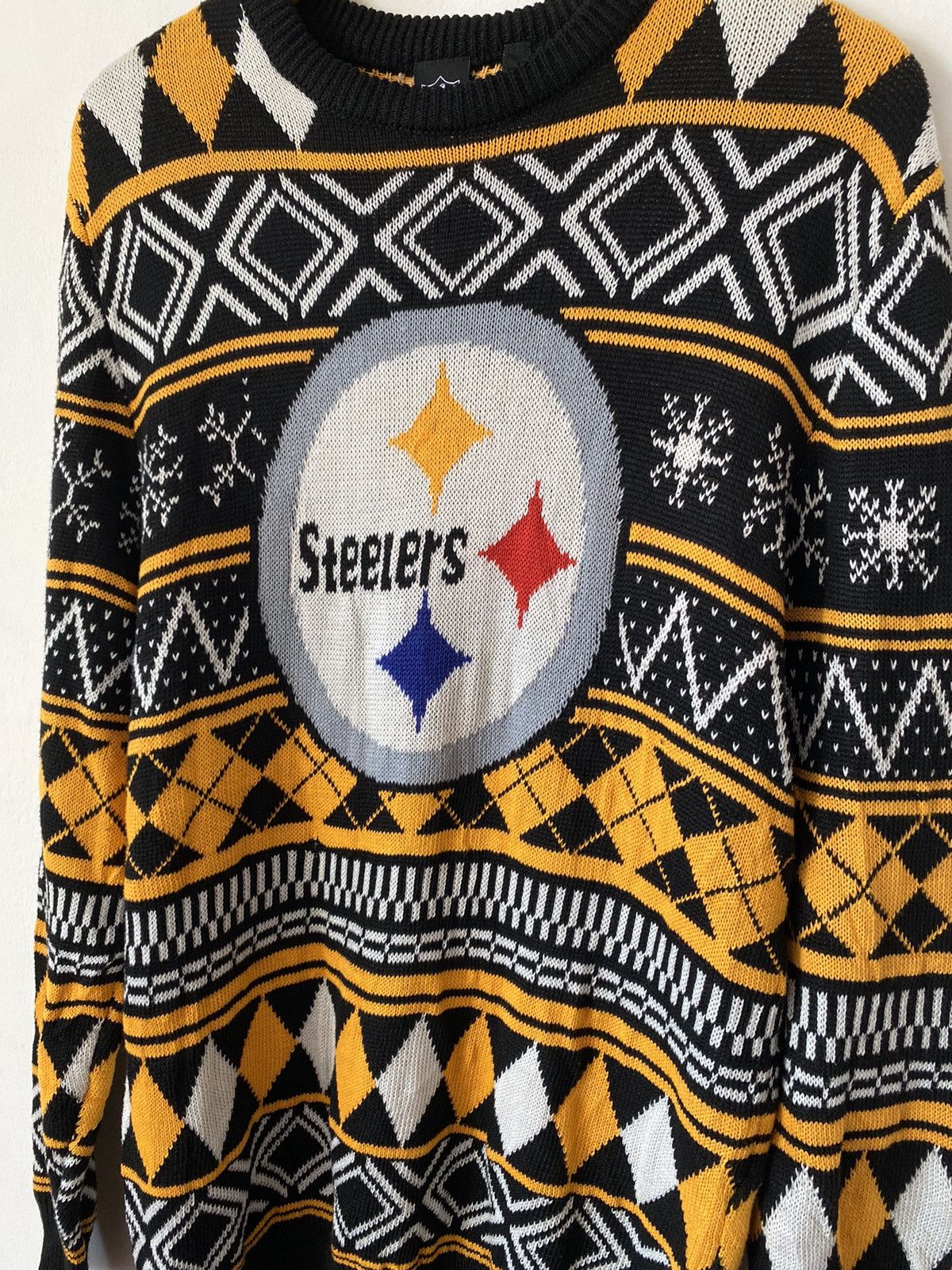 NFL × Vintage Vintage Pittburgh Steelers Knitwear full over Size US XL / EU 56 / 4 - 2 Thumbnail