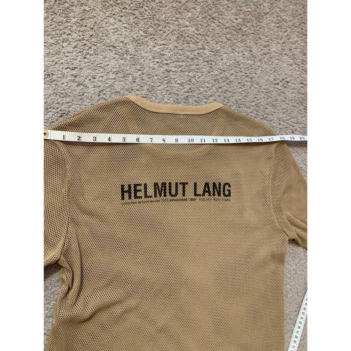 Helmut Lang HELMUT LANG BROWN LOGO MESH TOP Size US M / EU 48-50 / 2 - 21 Thumbnail