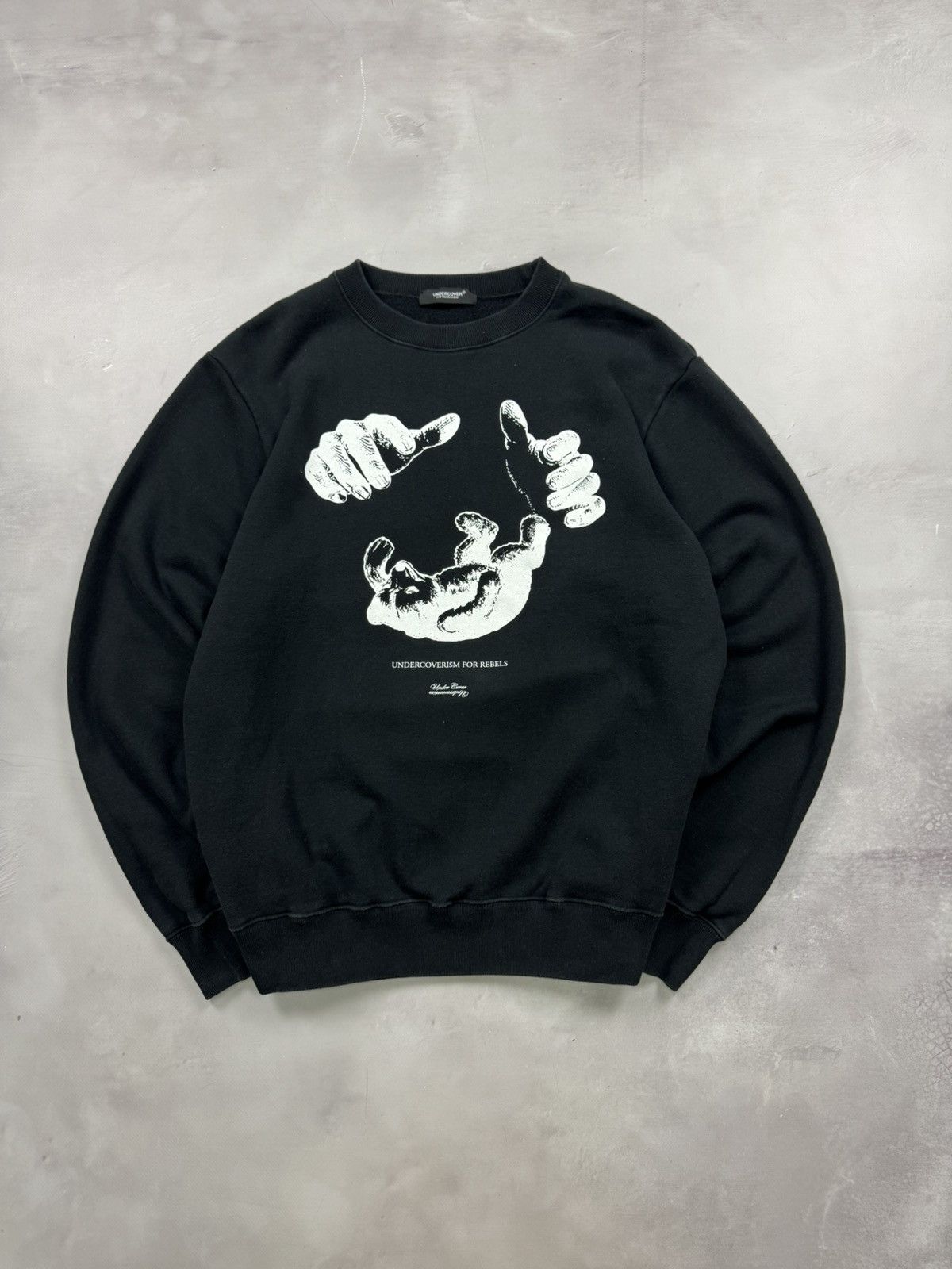 Undercover Fw21 Undercover Teddy Falling Sweatshirt(Black/L) Size US L / EU 52-54 / 3 - 1 Thumbnail