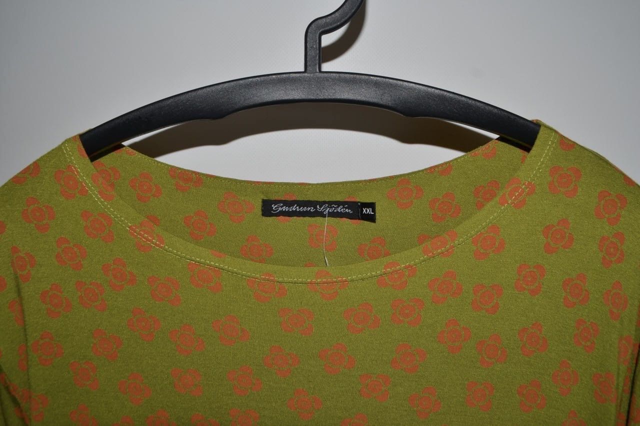 Japanese Brand Gudrun Sjoden Flowers Pullover Long Sleeve Green Size XXL Size XXL / US 16-18 / IT 52-54 - 2 Thumbnail