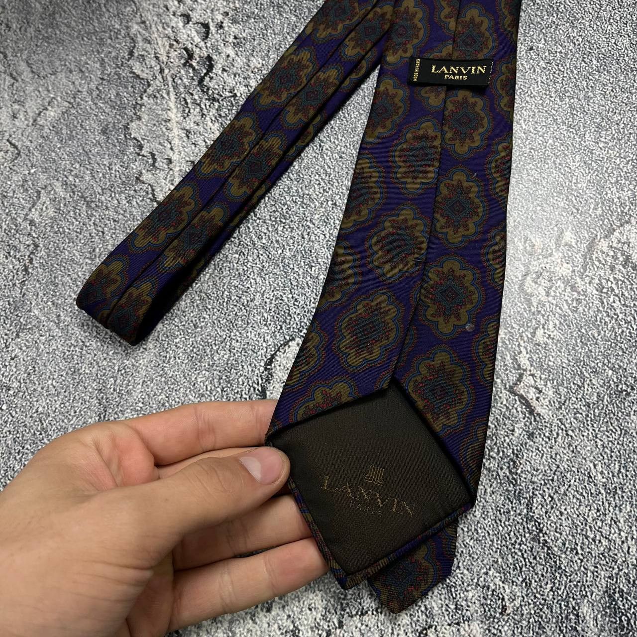Lanvin Lanvin Paris Men's Floral Bron Tie 100% SILK Made in France Size ONE SIZE - 9 Thumbnail