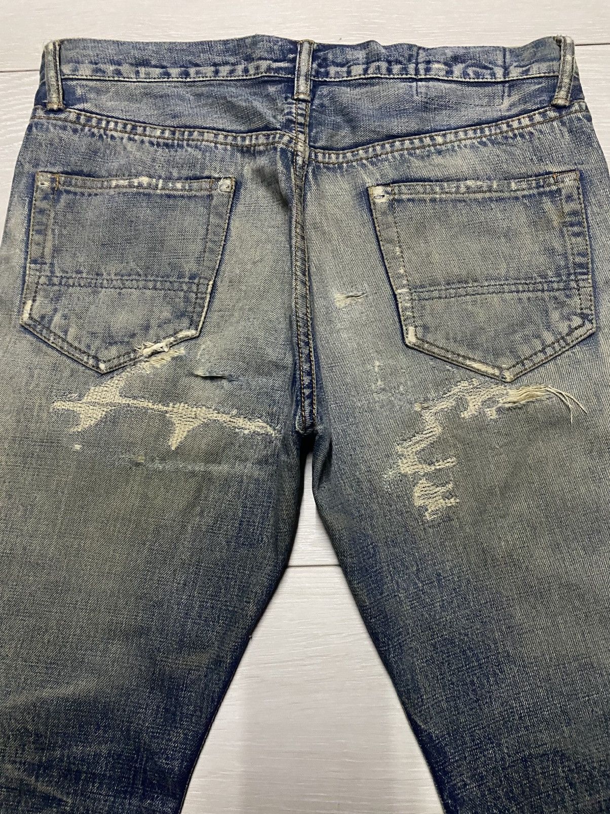 FDMTL Classic Straight Denim Crazy Mud Wash Jeans Size US 33 - 13 Thumbnail