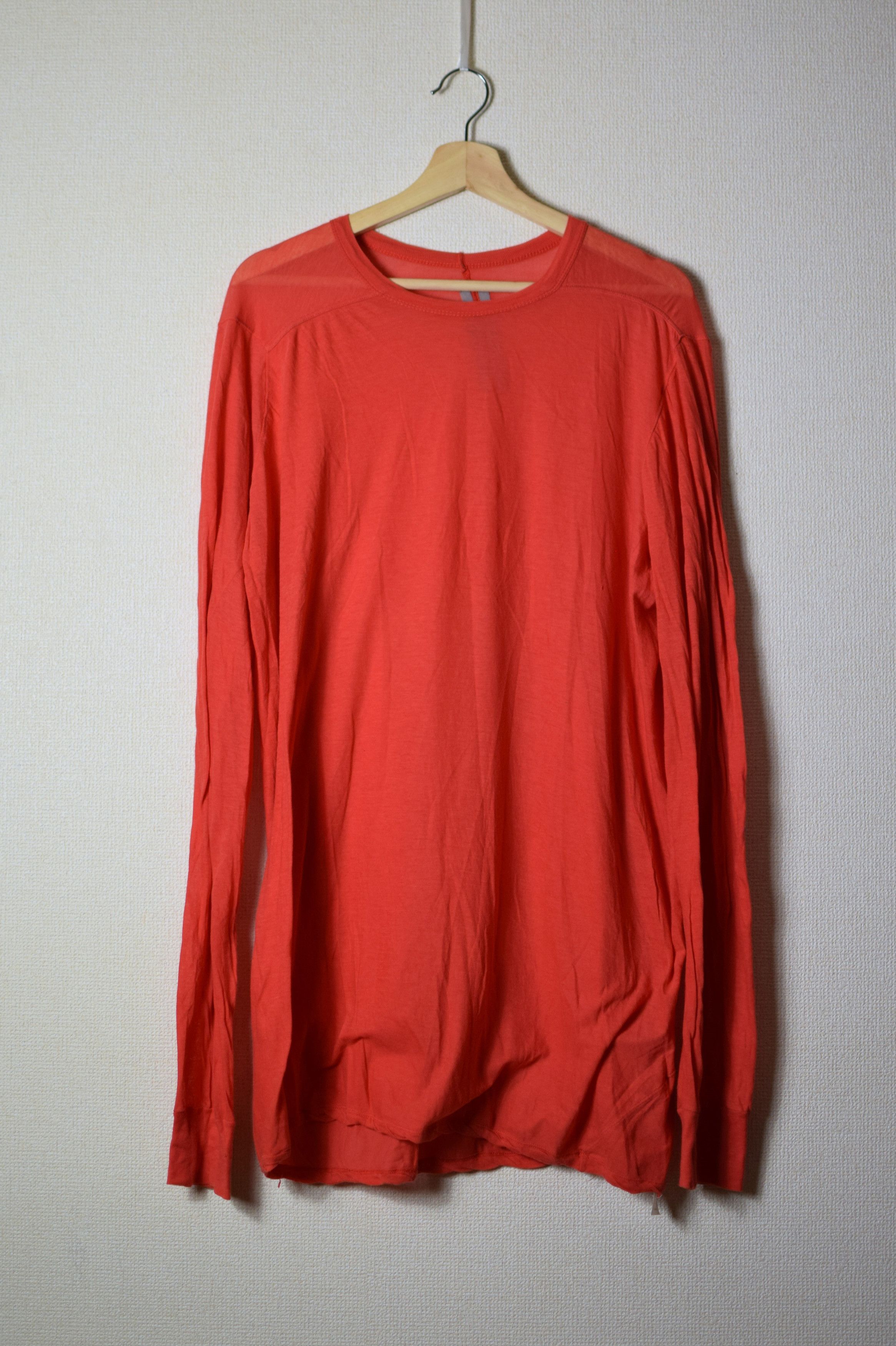 Rick Owens Rick Owens SS17 Red Longsleeve - RU17S9266-UC Size US M / EU 48-50 / 2 - 2 Thumbnail
