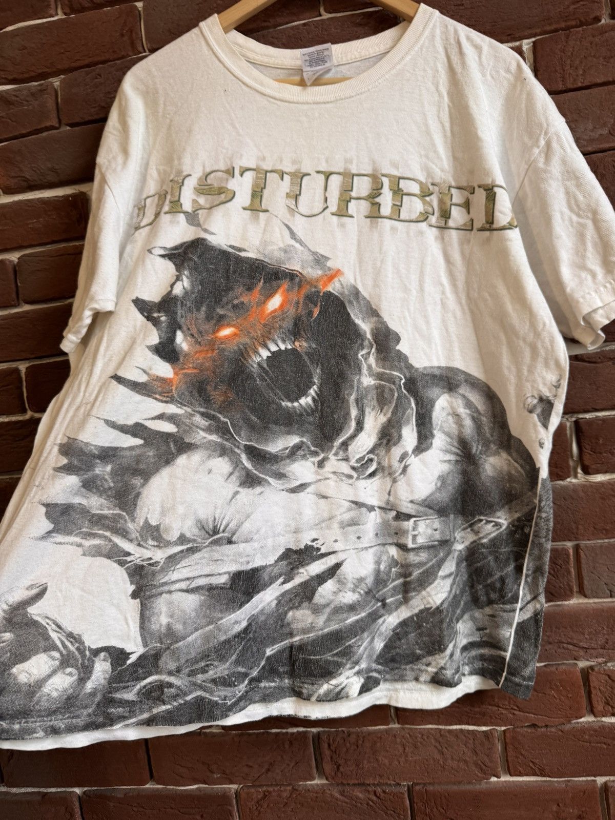 Band Tees Vintage 00s Disturbed Asylum Metal Band Tee White L Size US L / EU 52-54 / 3 - 3 Thumbnail