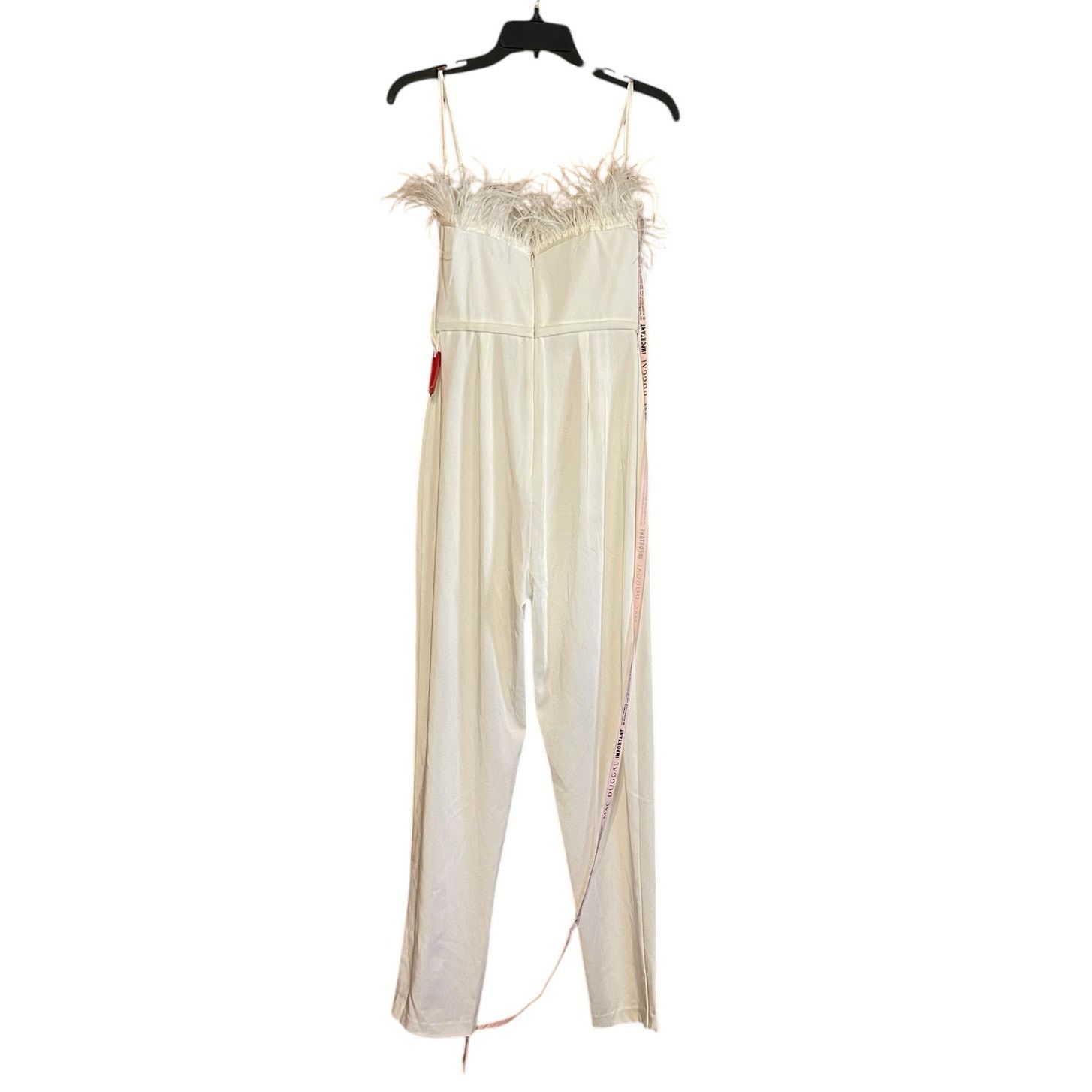 Other Mac Duggal NEW 68146 White Strapless Jumpsuit Feather Trim 2 Size 26" / US 2 / IT 38 - 6 Thumbnail