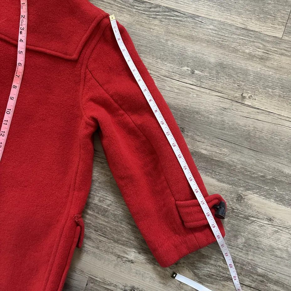 Burberry Burberry Red Wool Pea Coat Speciality Duffle Coating Jacket Size M / US 6-8 / IT 42-44 - 10 Thumbnail