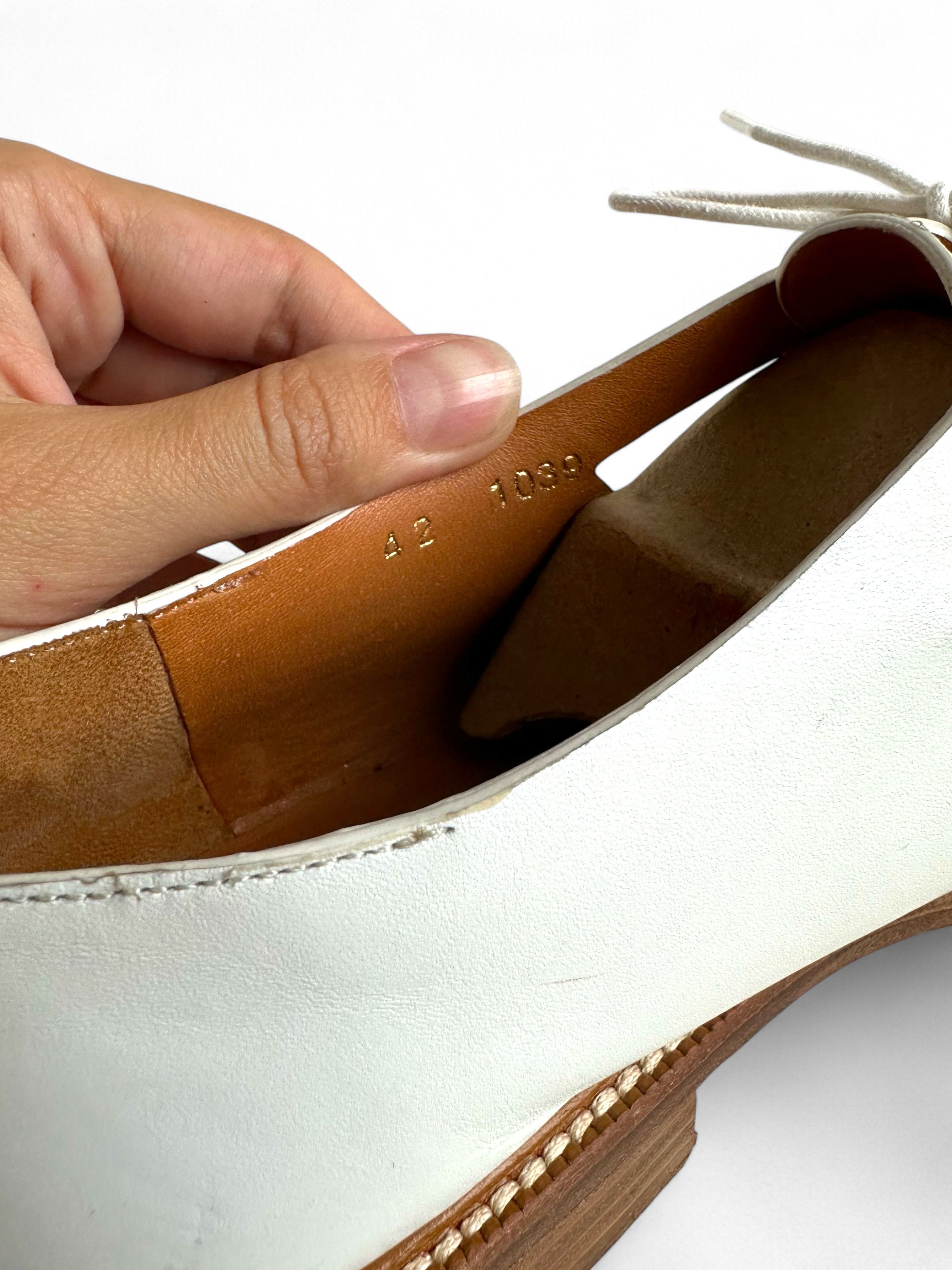 Robert Clergerie Clergerie Raphael Derby Blanc White Leather Oxfords Size US 11.5 / IT 41.5 - 8 Thumbnail