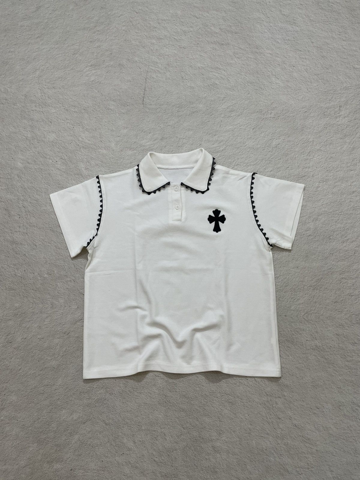 Miu Miu 2000s Japan CH White Polo Cross Patch Trim Y2K Hysteric y’s Size M / US 6-8 / IT 42-44 - 1 Thumbnail