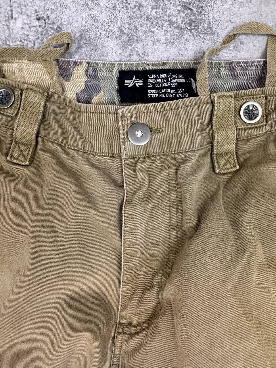 Alpha Industries Alpha Industries Men Cargo Pants Beige Military StyleVintage Size US 36 / EU 52 - 6 Thumbnail