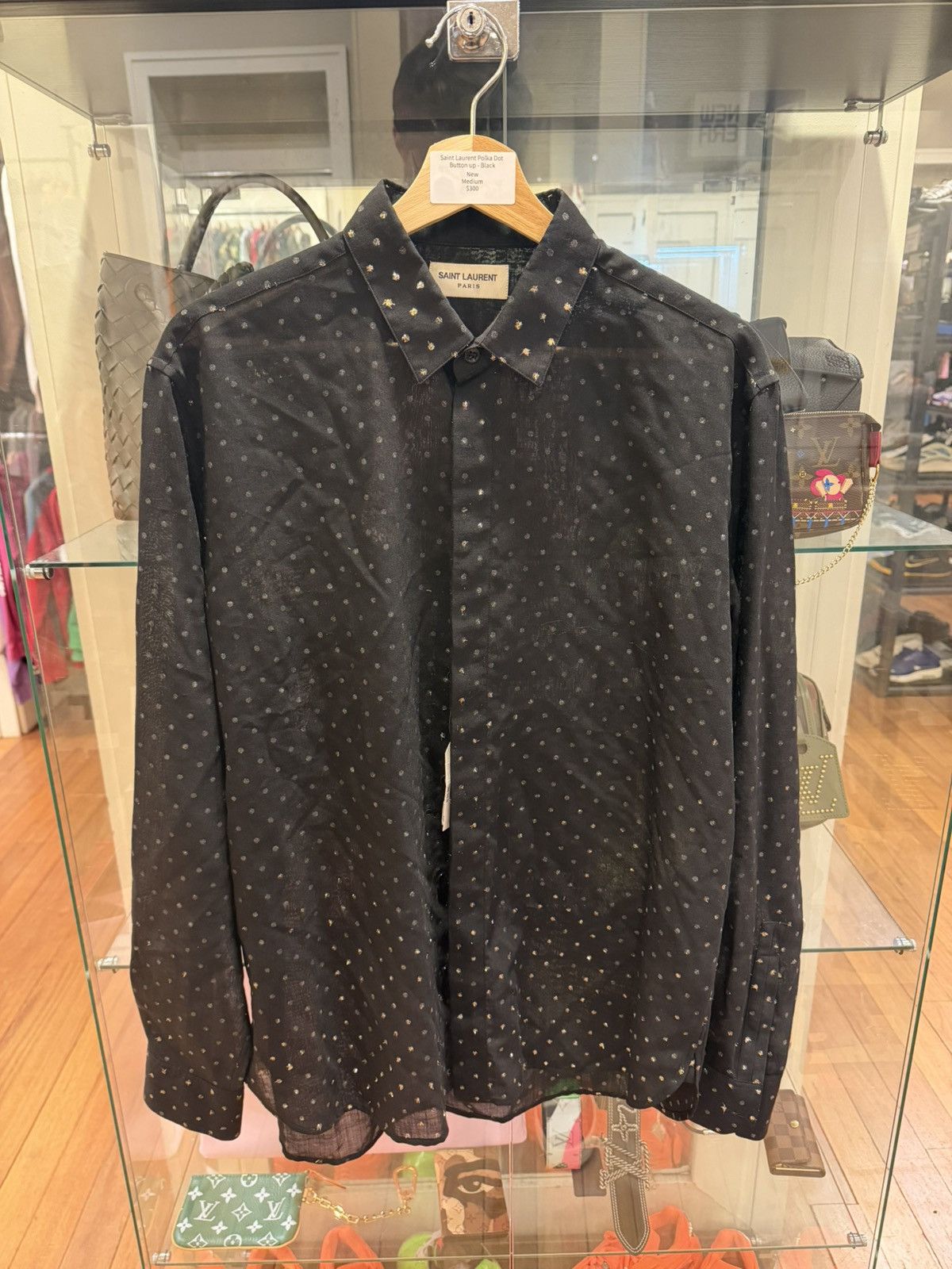 Saint Laurent Paris Saint Laurent Polka Dot Button Up - Black Size US M / EU 48-50 / 2 - 1 Thumbnail