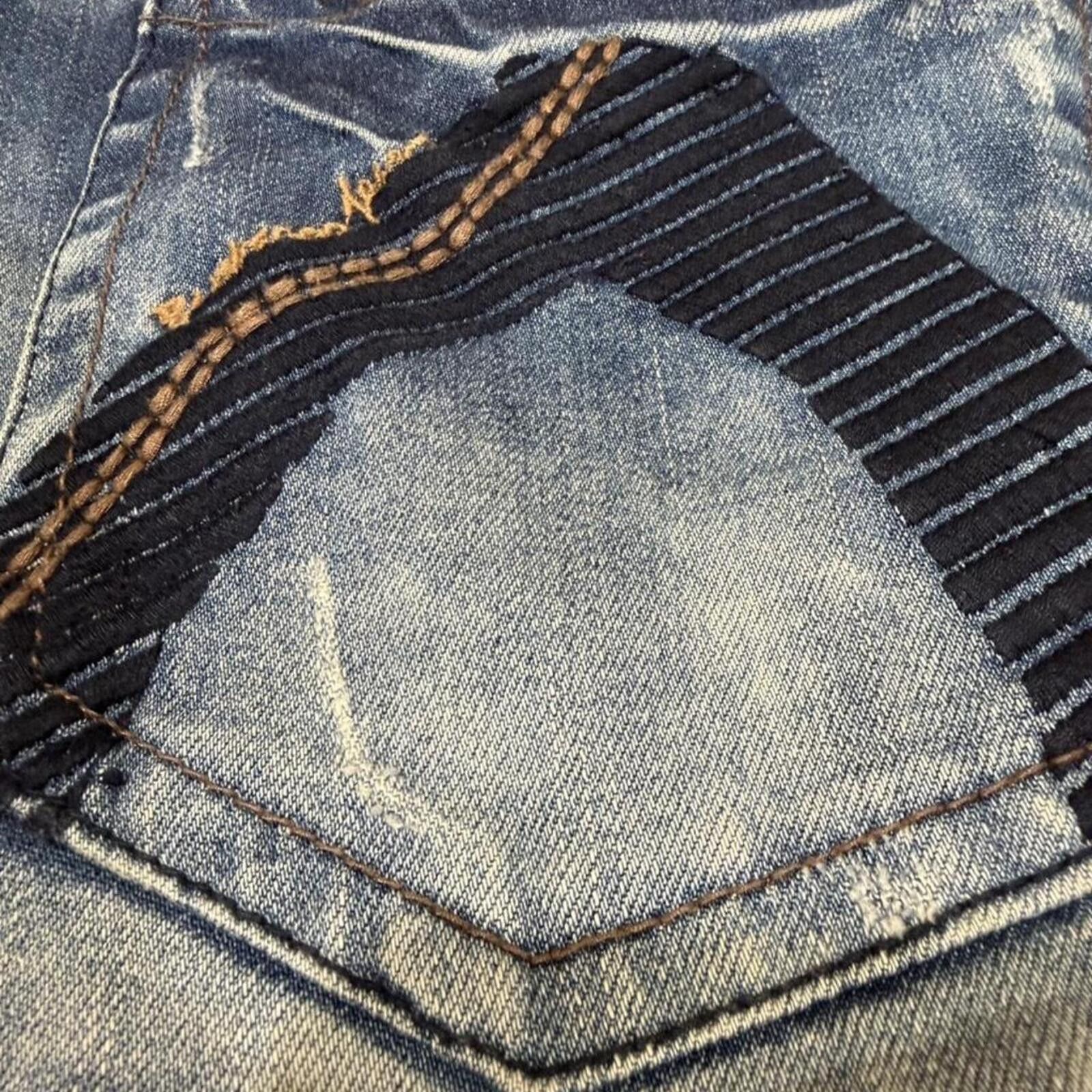 Other BUCKAROO LIGHT WASH UNIQUE DESIGN STRAIGHT LEG DENIM JEANS Size US 30 / EU 46 - 4 Thumbnail