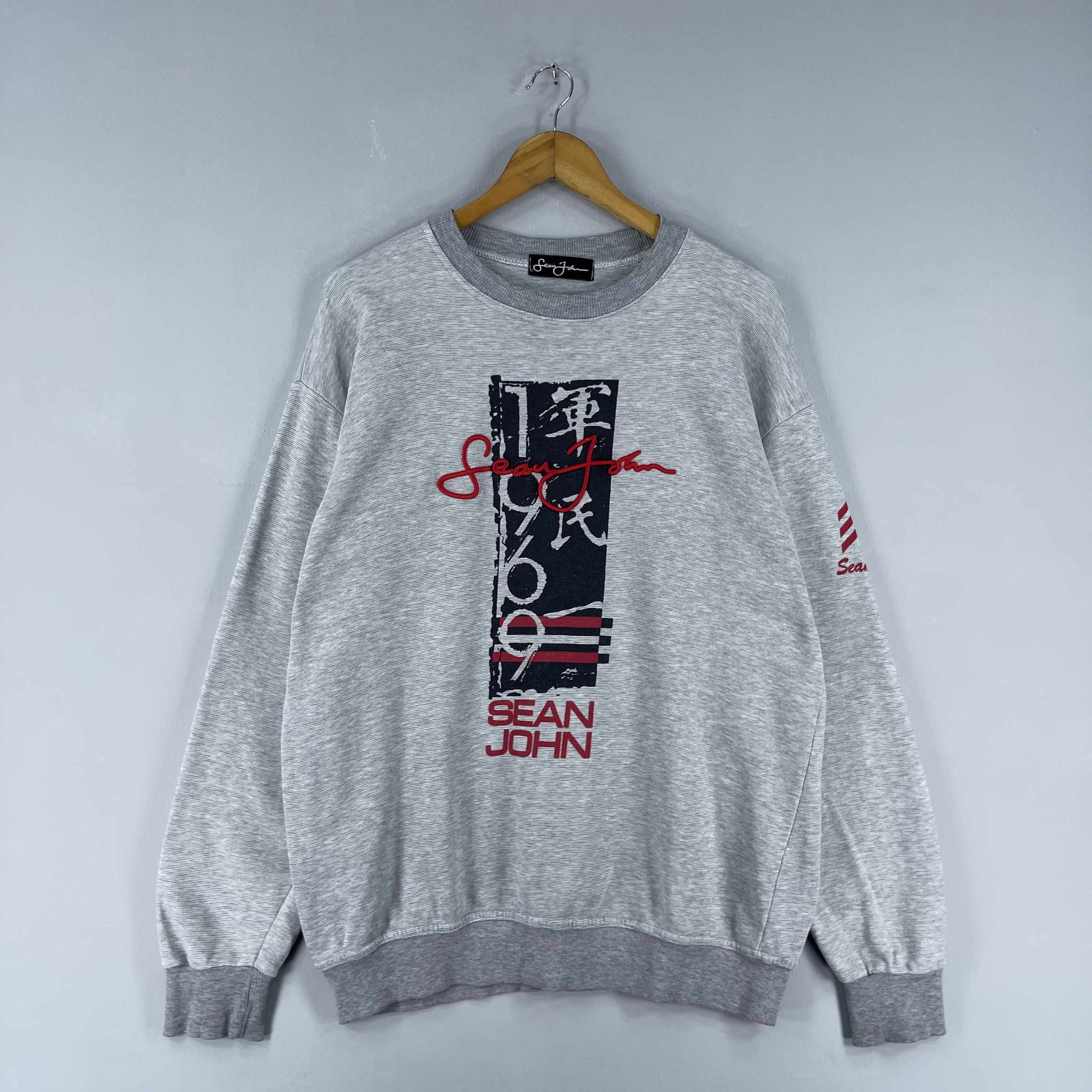 Sean John Vintage 1990s SEAN JOHN Hip Hop Spell Out Sweatshirt Size US L / EU 52-54 / 3 - 3 Thumbnail
