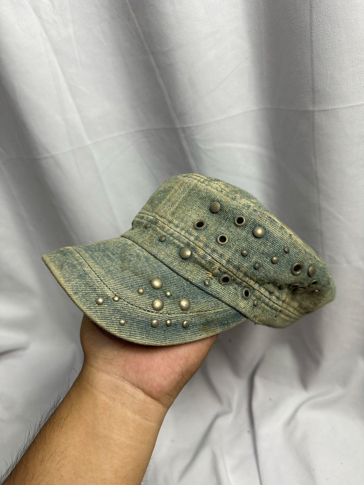 If Six Was Nine × Japanese Brand × Le Grande Bleu (L.G.B.) Cadet Hats Studded Denim ifsix Lgb style Size ONE SIZE - 4 Thumbnail
