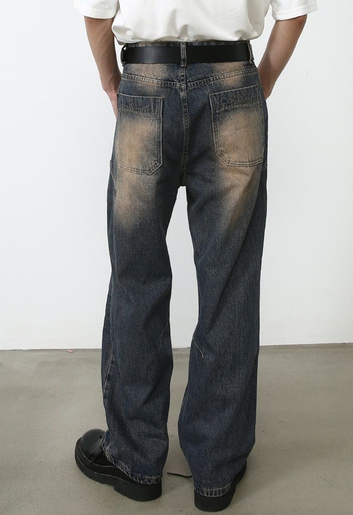 Japanese Brand × Jean Loose wide-leg washed distressed jeans Size US 32 / EU 48 - 5 Thumbnail