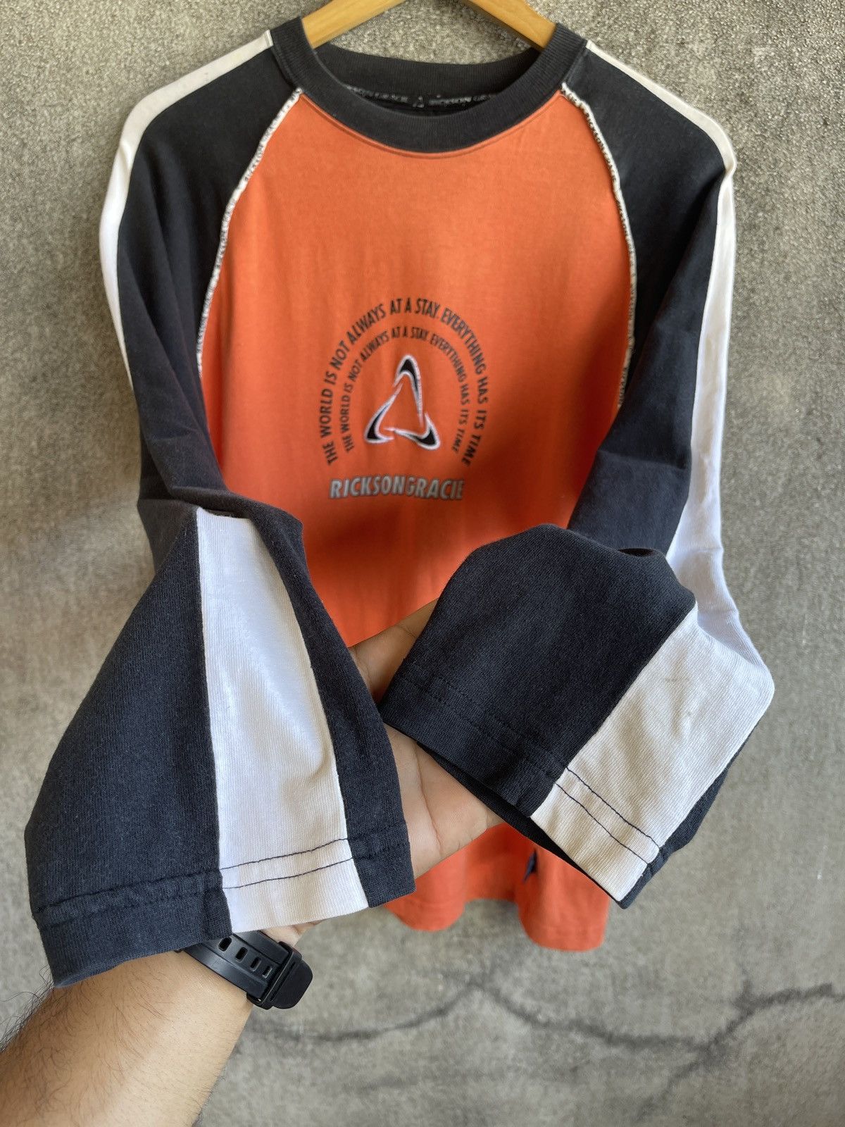 Sports Specialties Vintage 90s 🔥RICKSON GRACIE MMA🔥Center Logo Hybrid L/S Tee Size US M / EU 48-50 / 2 - 7 Thumbnail