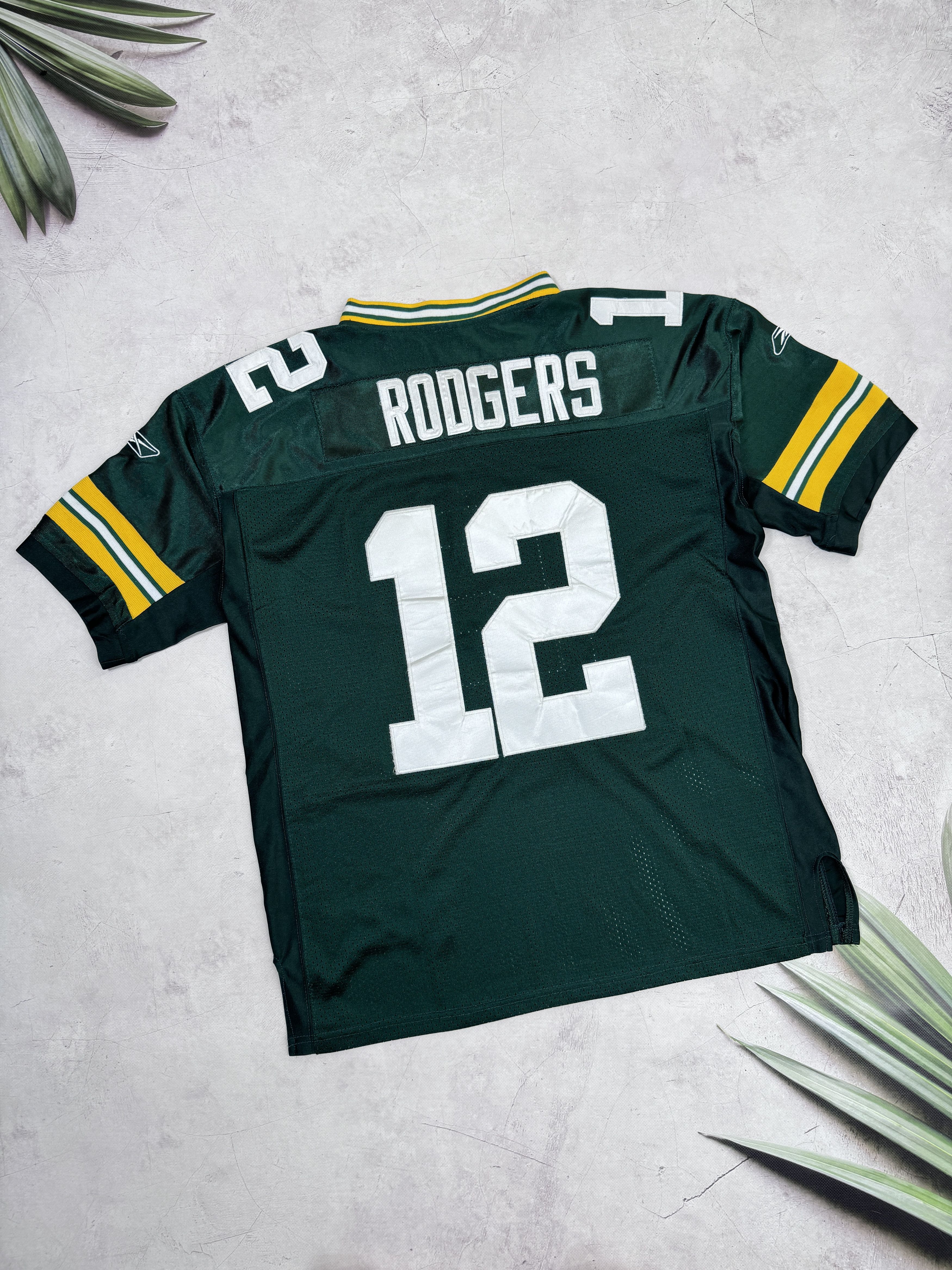 NFL × Reebok × Vintage Y2K Green Bay Packers NFL Jersey #12 RODGERS by Reebok Size US L / EU 52-54 / 3 - 14 Thumbnail