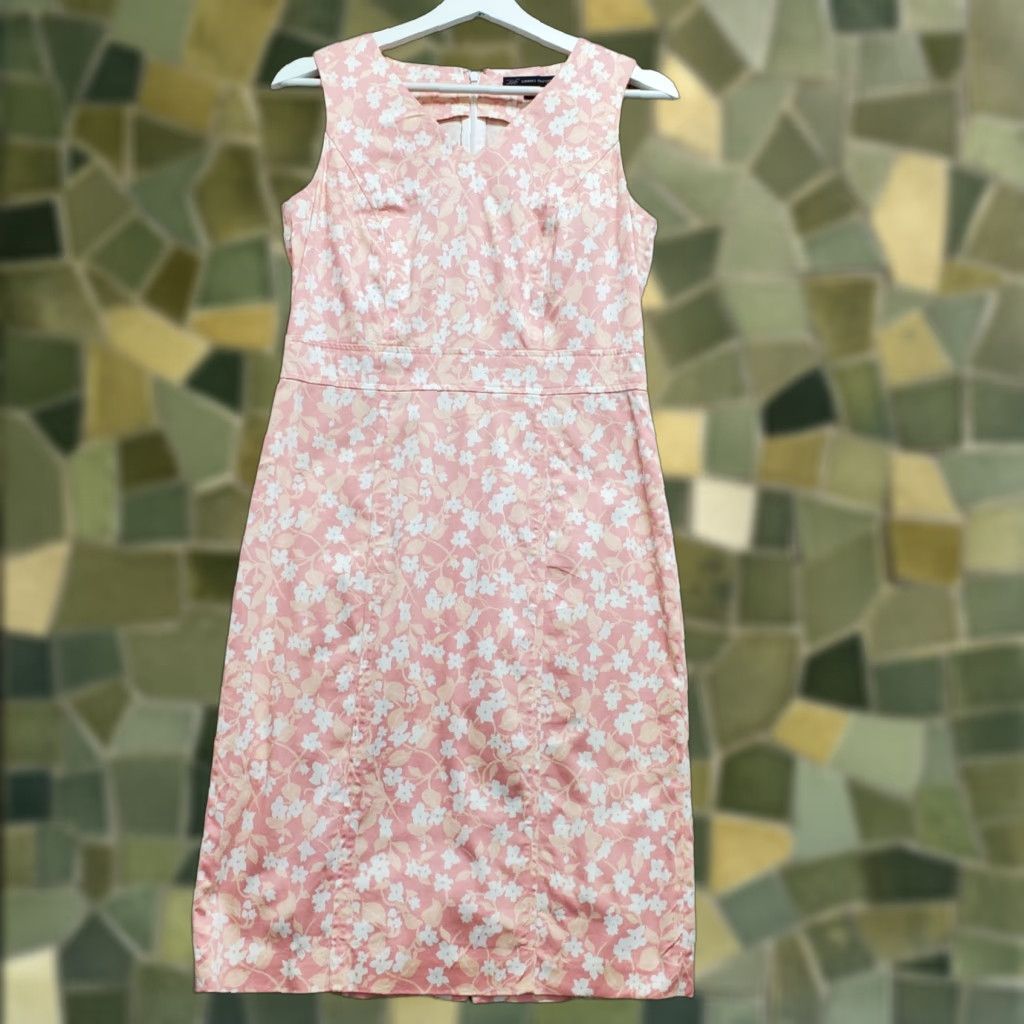 Brooks Brothers Sheath Dress Women's Pink Floral Cotton