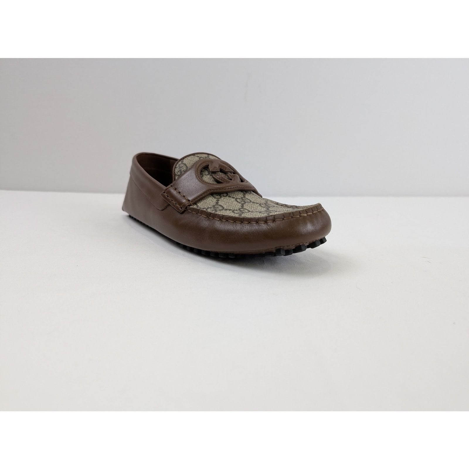 Gucci o1rshd1 Leather Upper and Rubber Loafers in Brown Size US 11 / EU 44 - 2 Thumbnail
