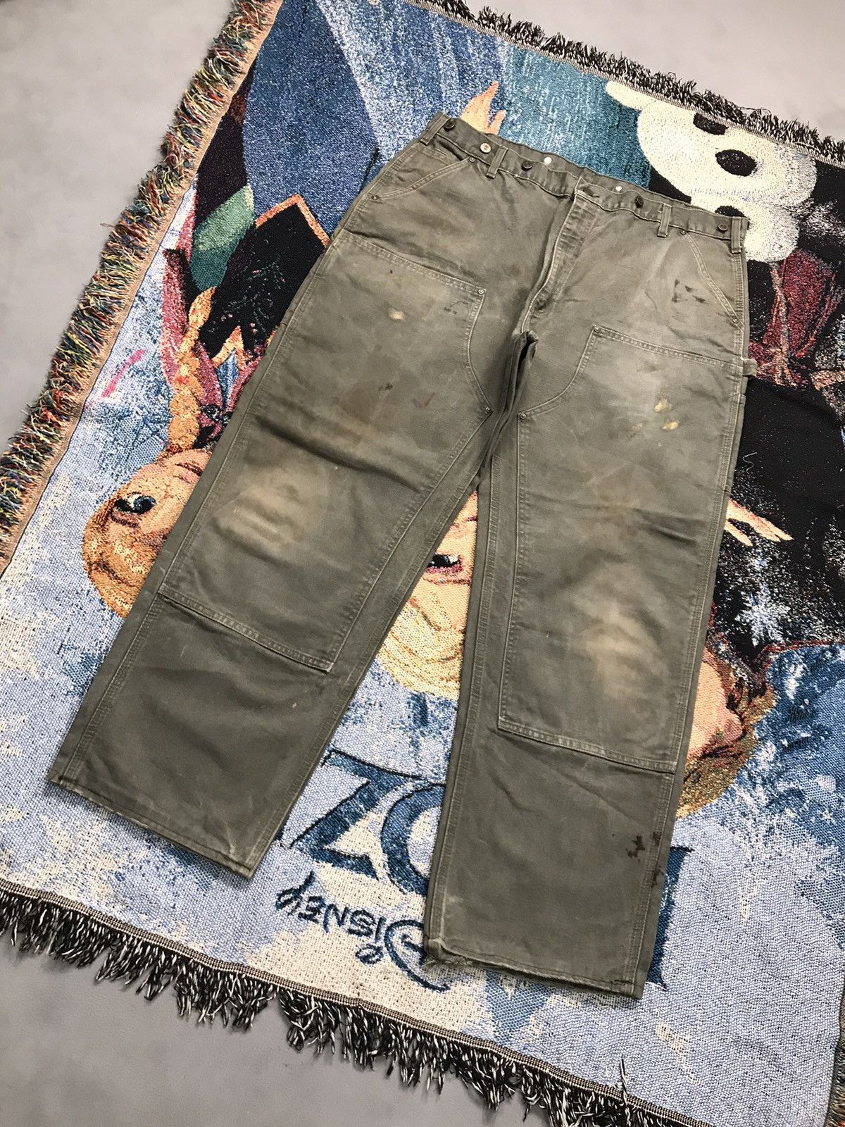 Carhartt Vintage Carhartt B136 MOS dusty double knee workwear denim Size US 42 / EU 58 - 3 Thumbnail
