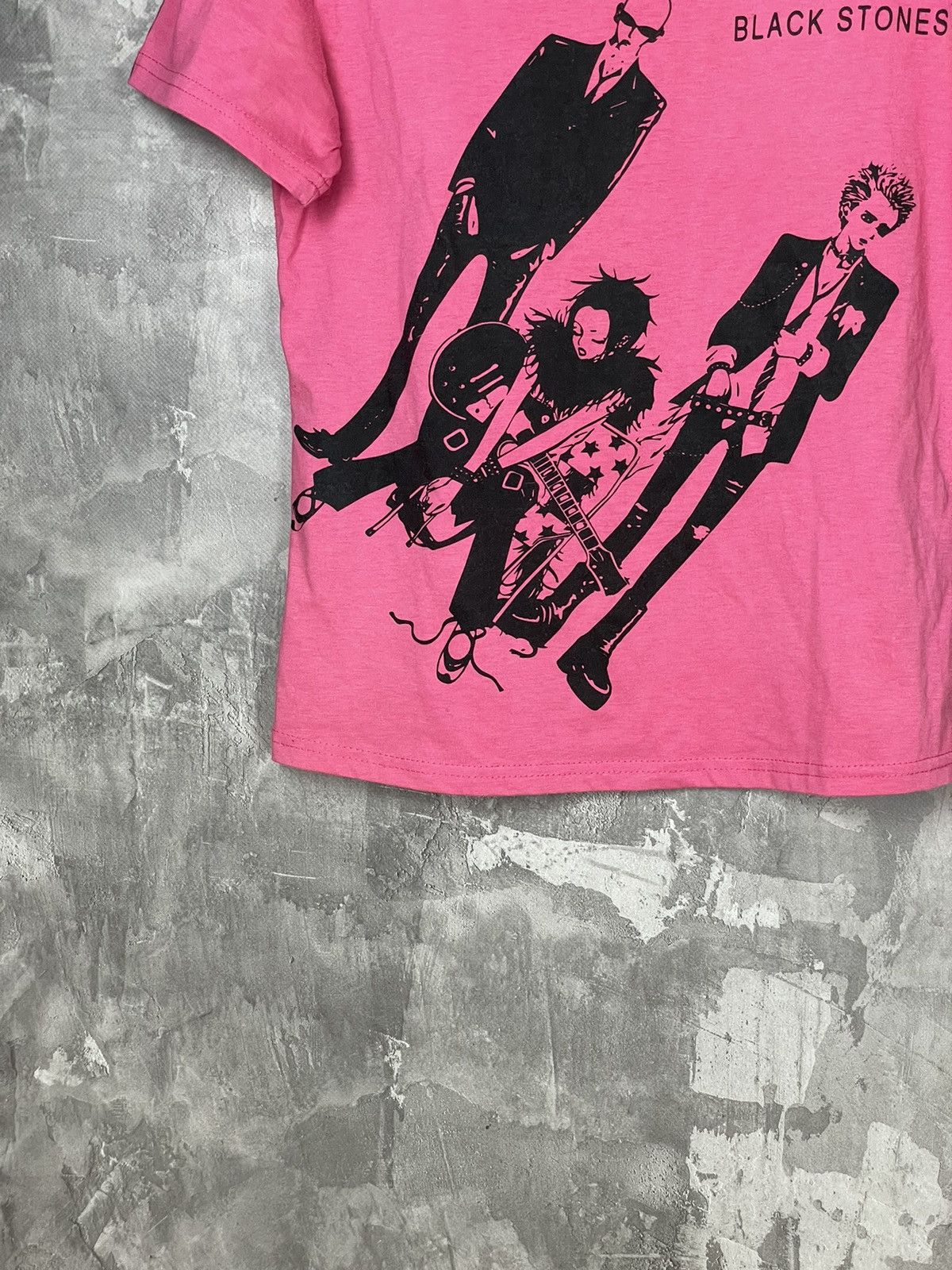 Band Tees × Vintage Black Stones Vintage Y2K Pink T shirt Hysteric Style Size S / US 4 / IT 40 - 5 Thumbnail