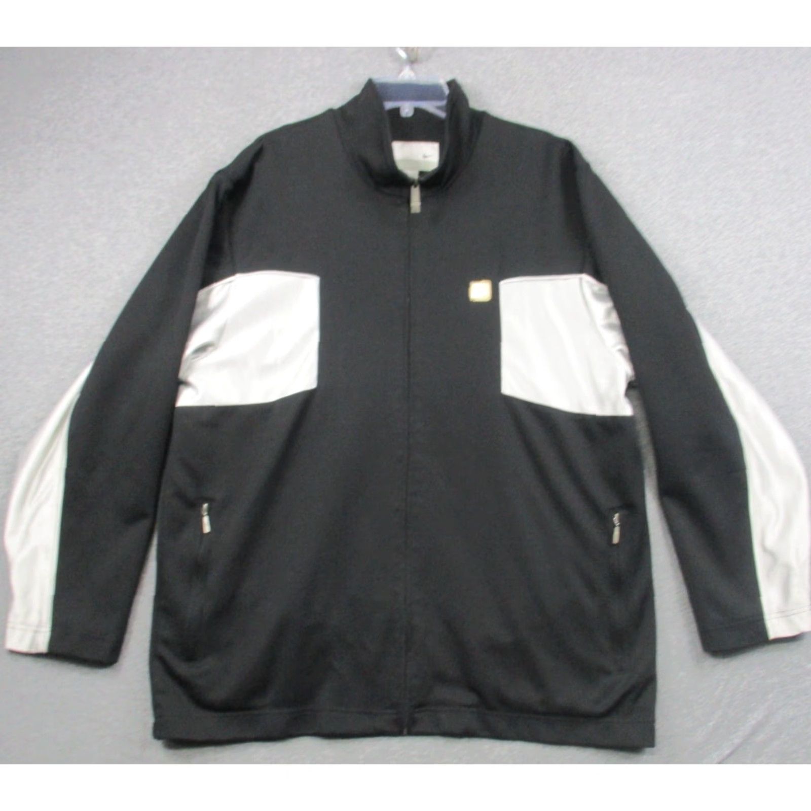 Nike VINTAGE Nike Air Jacket Men's XL Black White Reflective Track Athletic Size US XL / EU 56 / 4 - 2 Thumbnail