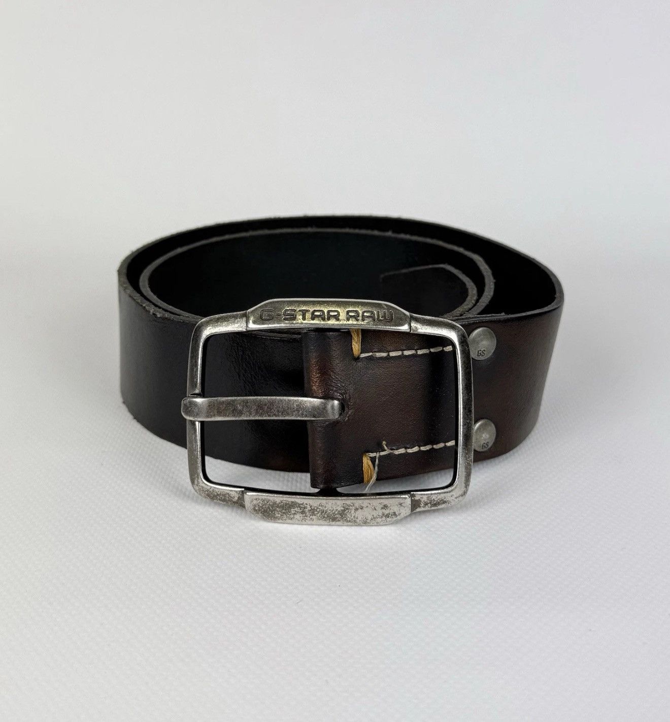 G-Star G-Star Raw Avant Garde Leather Metal Belt Black Bronze Metal Size ONE SIZE - 1 Thumbnail