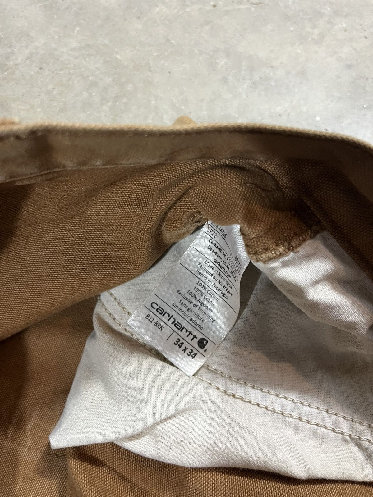 Carhartt Carhartt B11 BRN Work Pants Faded Brown 34x34 Size US 34 / EU 50 - 7 Thumbnail