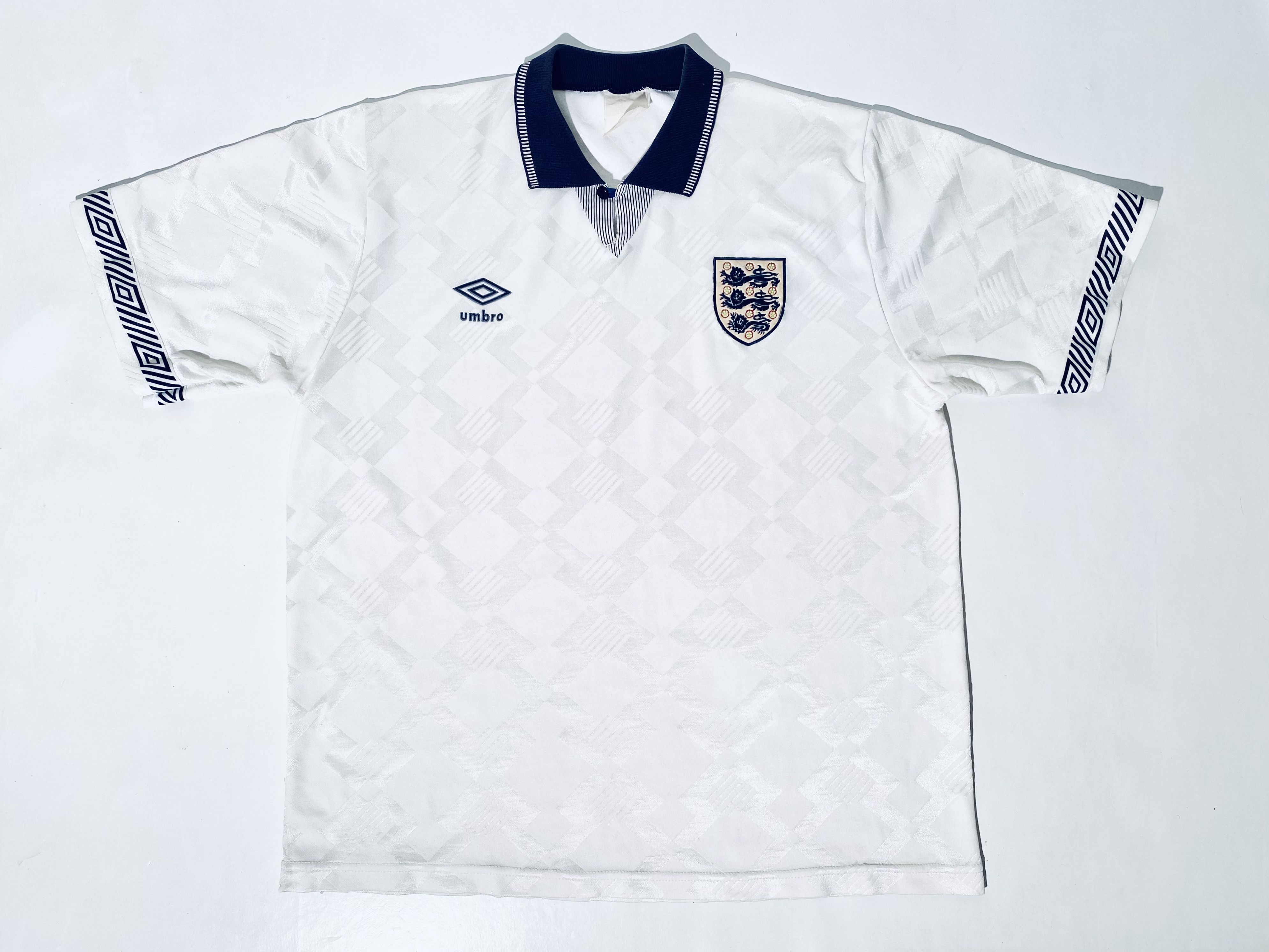 Umbro England Home Football Shirt 1990 1992 Umbro 90/92 Size US L / EU 52-54 / 3 - 4 Thumbnail