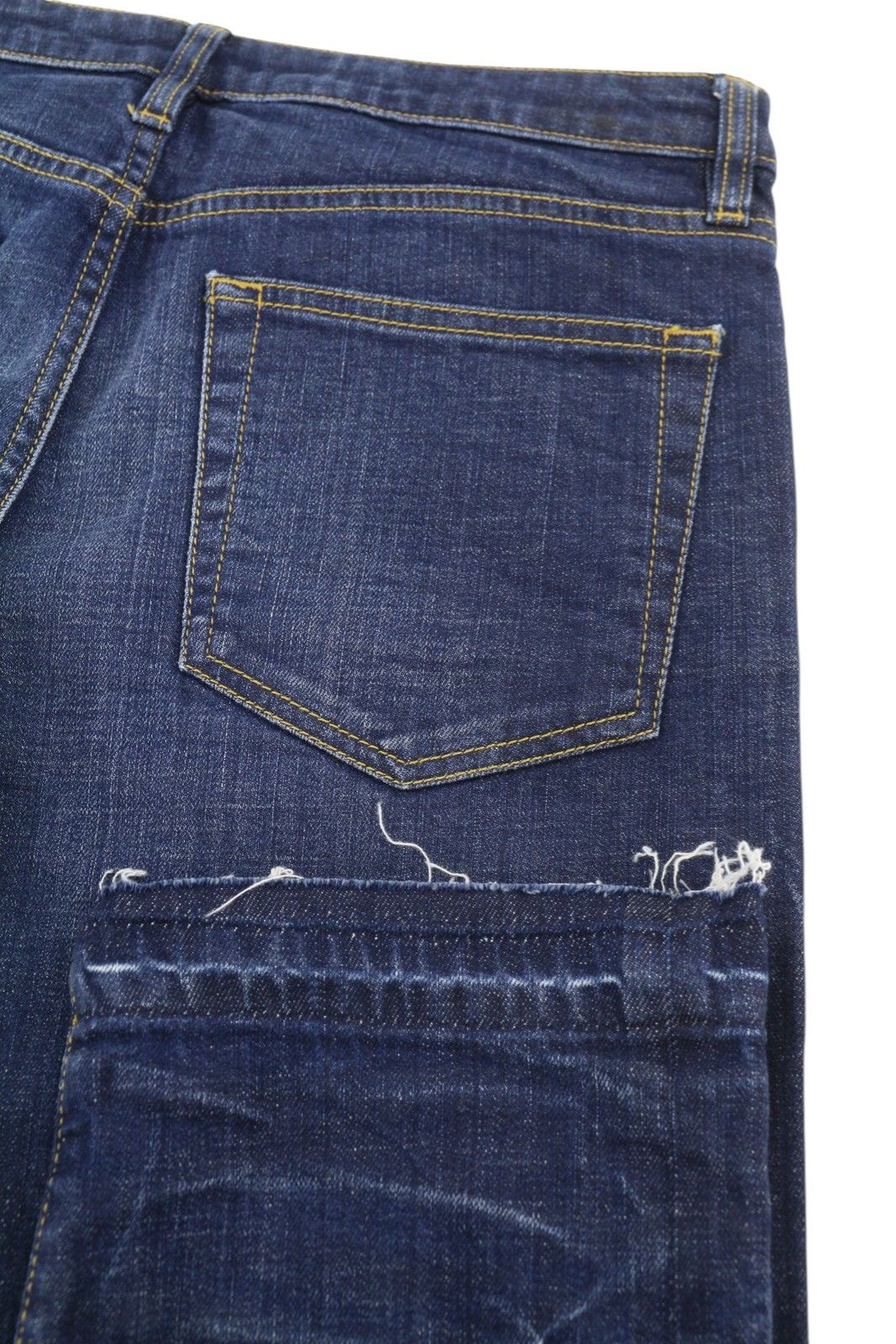 R13 BOY STRAIGHT 27 Howell Indigo Uneven Hem Jeans 85792 Size 27" / US 4 / IT 40 - 5 Thumbnail